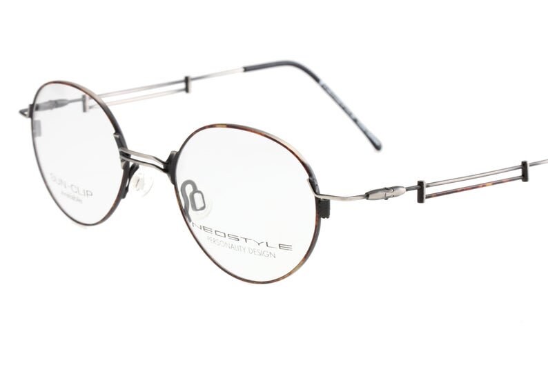 Neostyle College round ultra light titanium eyeglasses frames in 3 colorways,  NOS 90s Germany