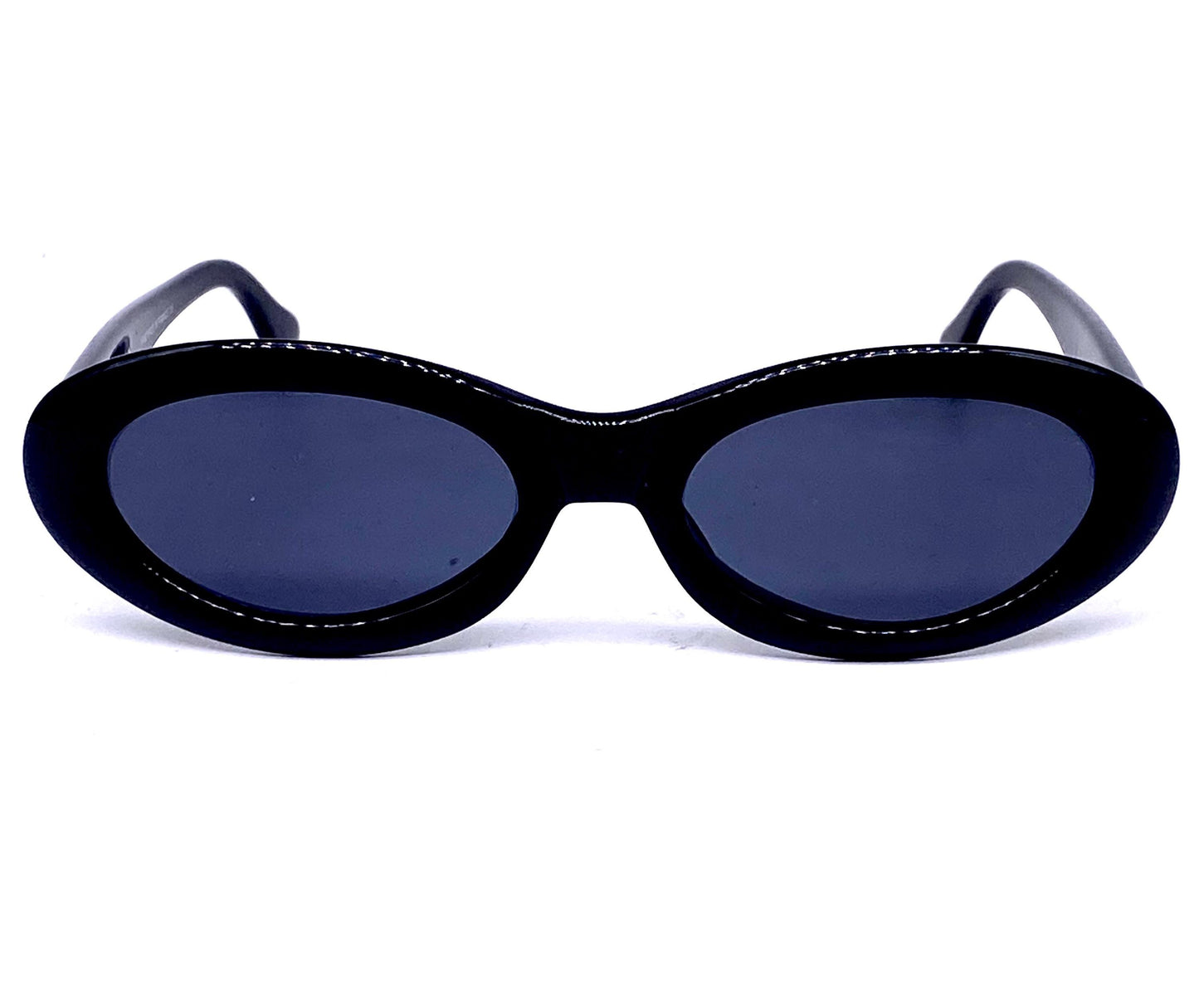 Alain Mikli par Mikli black oval cello sunglasses hand made in France, NOS 80s