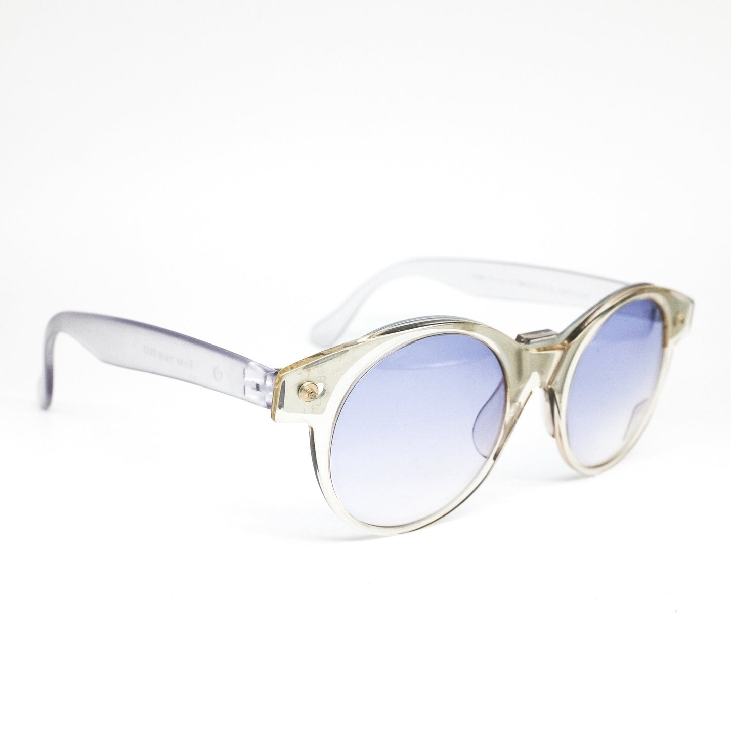 Swatch eyewear round style clear cellulose acetate Sunglasses from the 80s NOS Swiss made