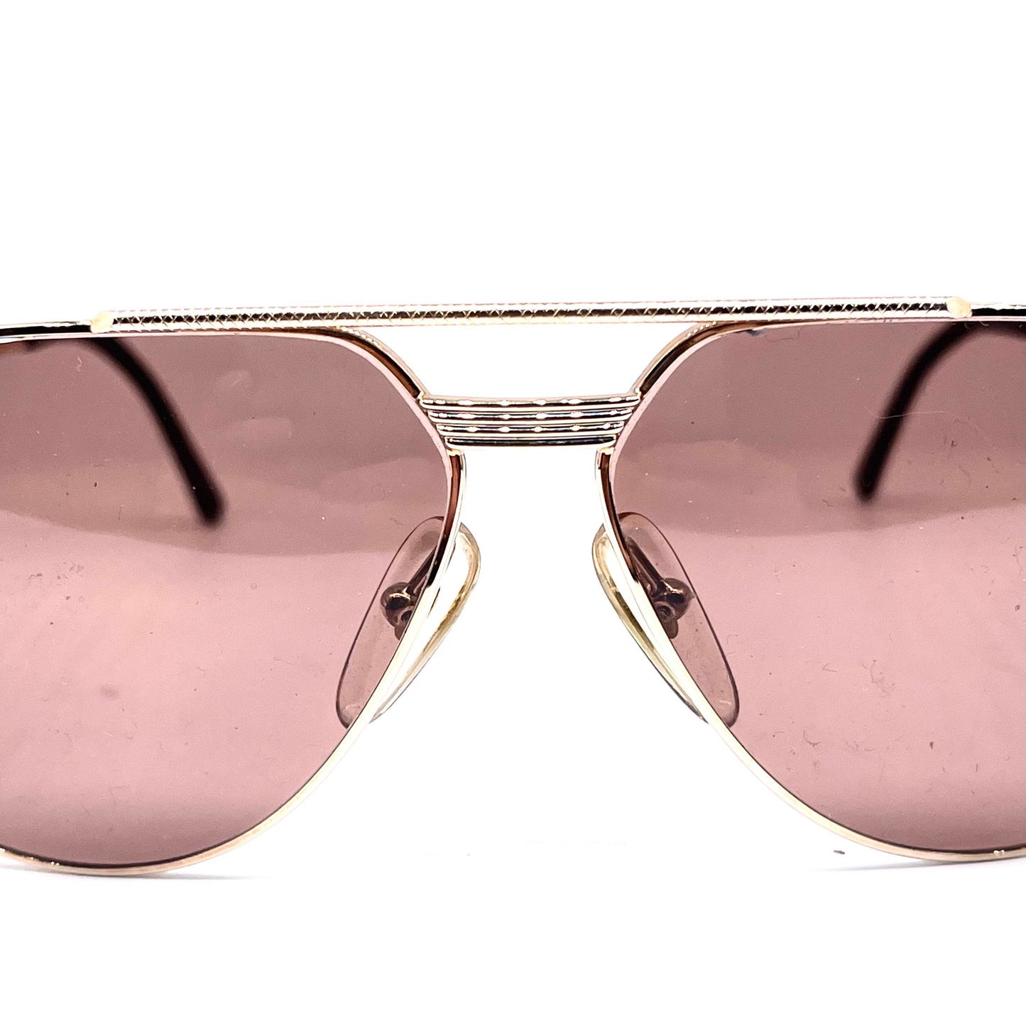 Christian Dior 2752 gold plated aviator sunglasses with rope bridge and frontline NOS 90s