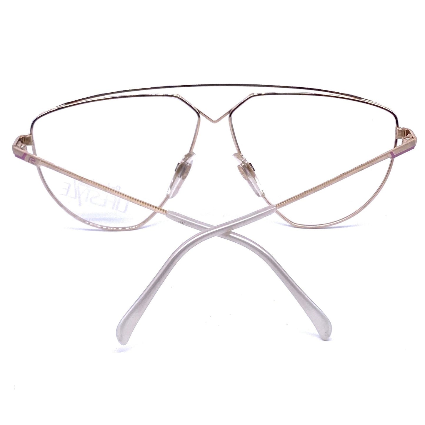 Rodenstock Lifestyle vintage aviator pink gold eyeglasses, 80s NoS germany