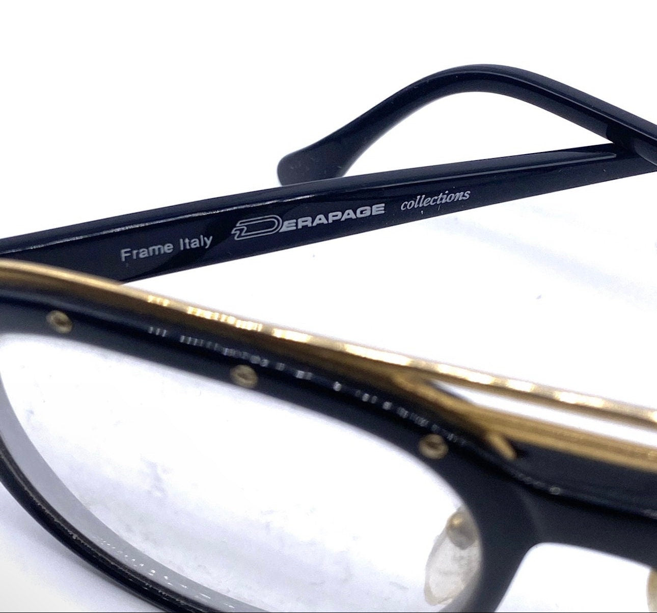 Dérapage luxury aviator glasses hand made in Italy, 2 colorways, NOS 80s