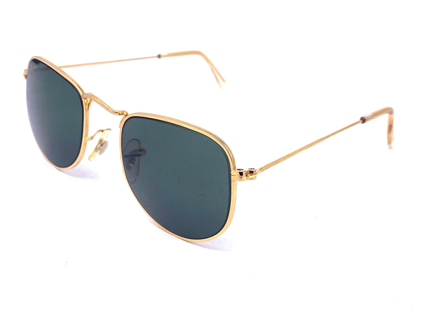Rayban W1862 Bausch Lomb classic pantos golden metal sunglasses made in UsA, NOS 80s