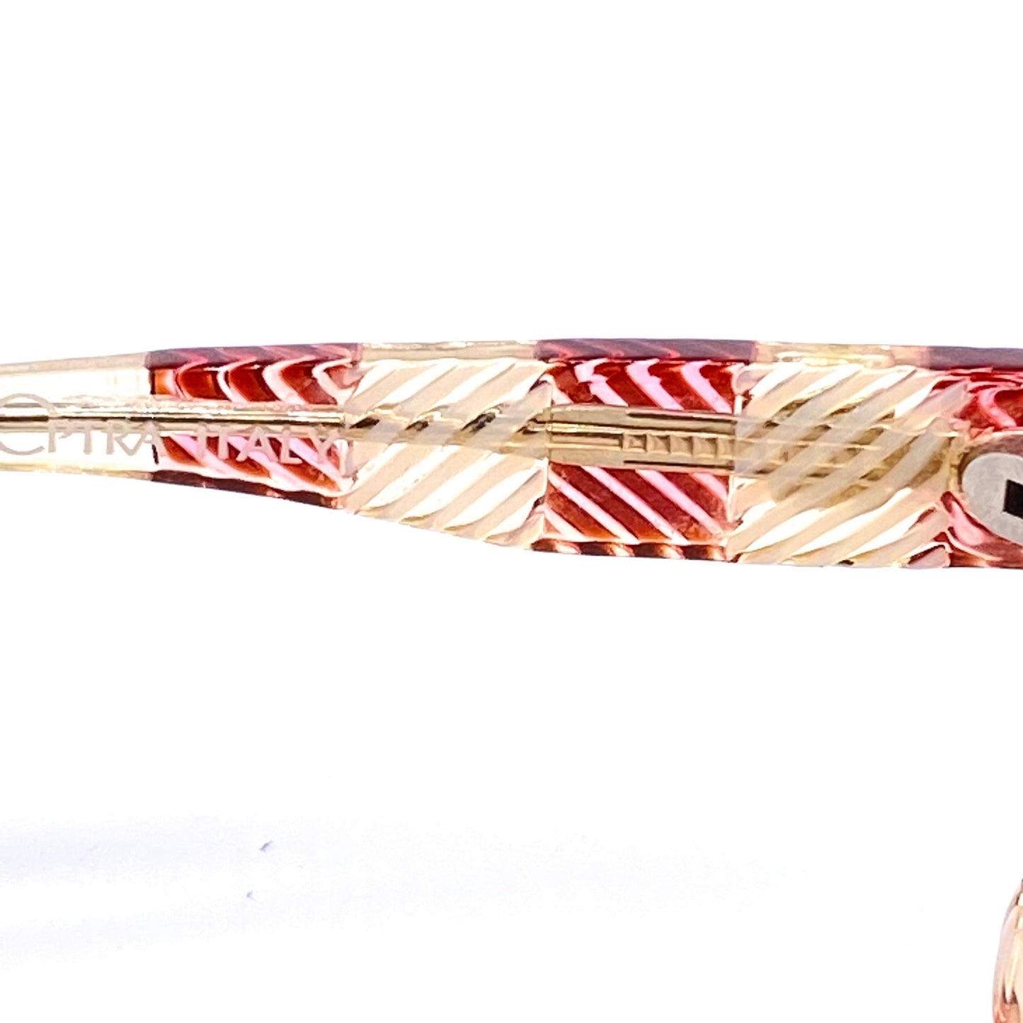 Giorgio Armani 70s rare square oversized sunglasses with carved stripes texture, rare early model