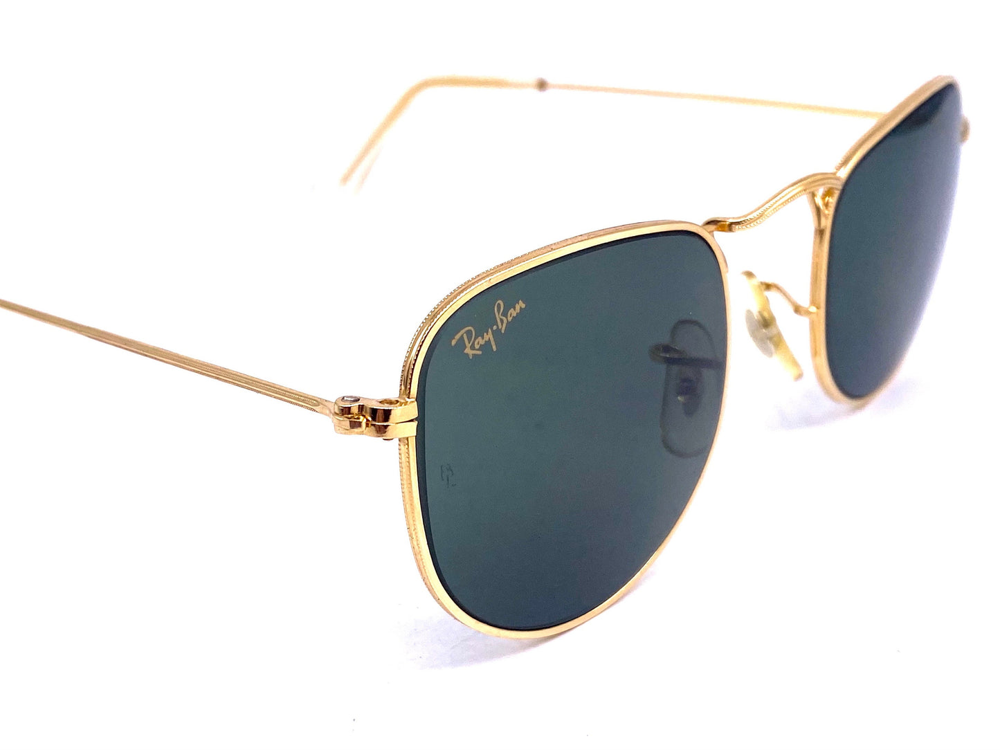 Rayban W1862 Bausch Lomb classic pantos golden metal sunglasses made in UsA, NOS 80s