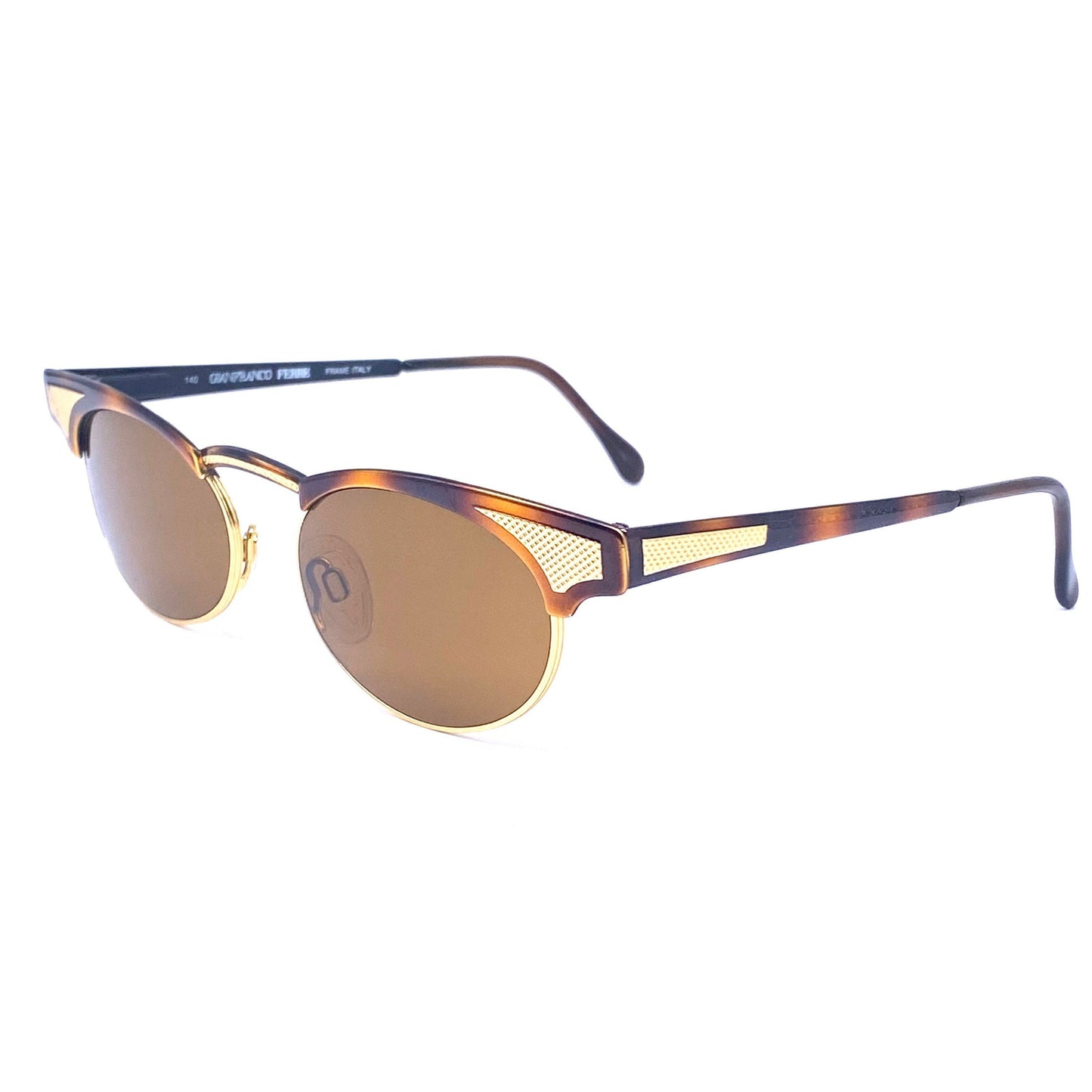 Gianfranco Ferrè GFF 86-S oval cateye sunglasses made in Italy, 1980s NOS