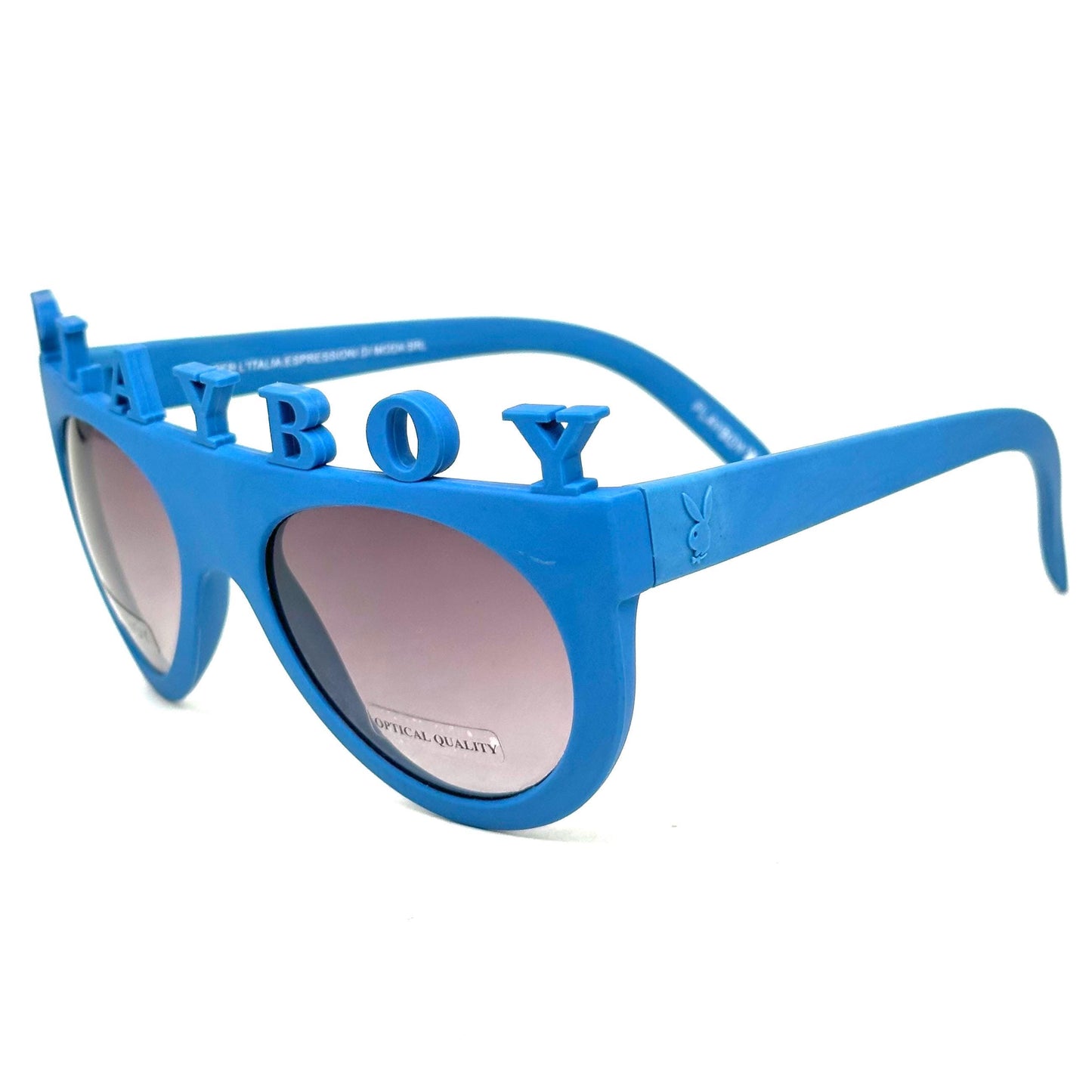 Playboy Rare Vintage Sunglasses Hard Rubber Frame with 3D Extruded Logo 90s NOS