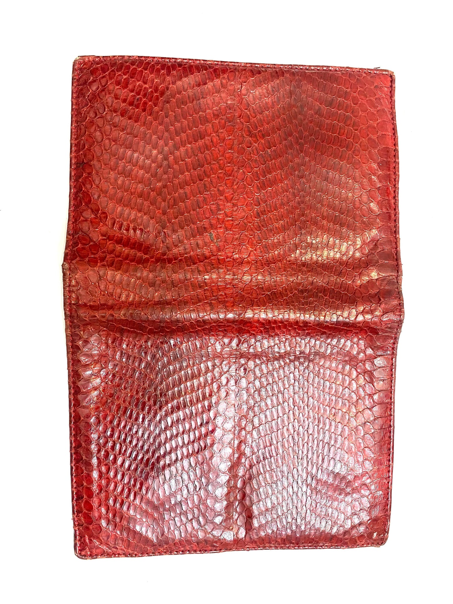 Snake leather ladies wallet with detachable checks holder, 2 colors , 1980s NOS Italy