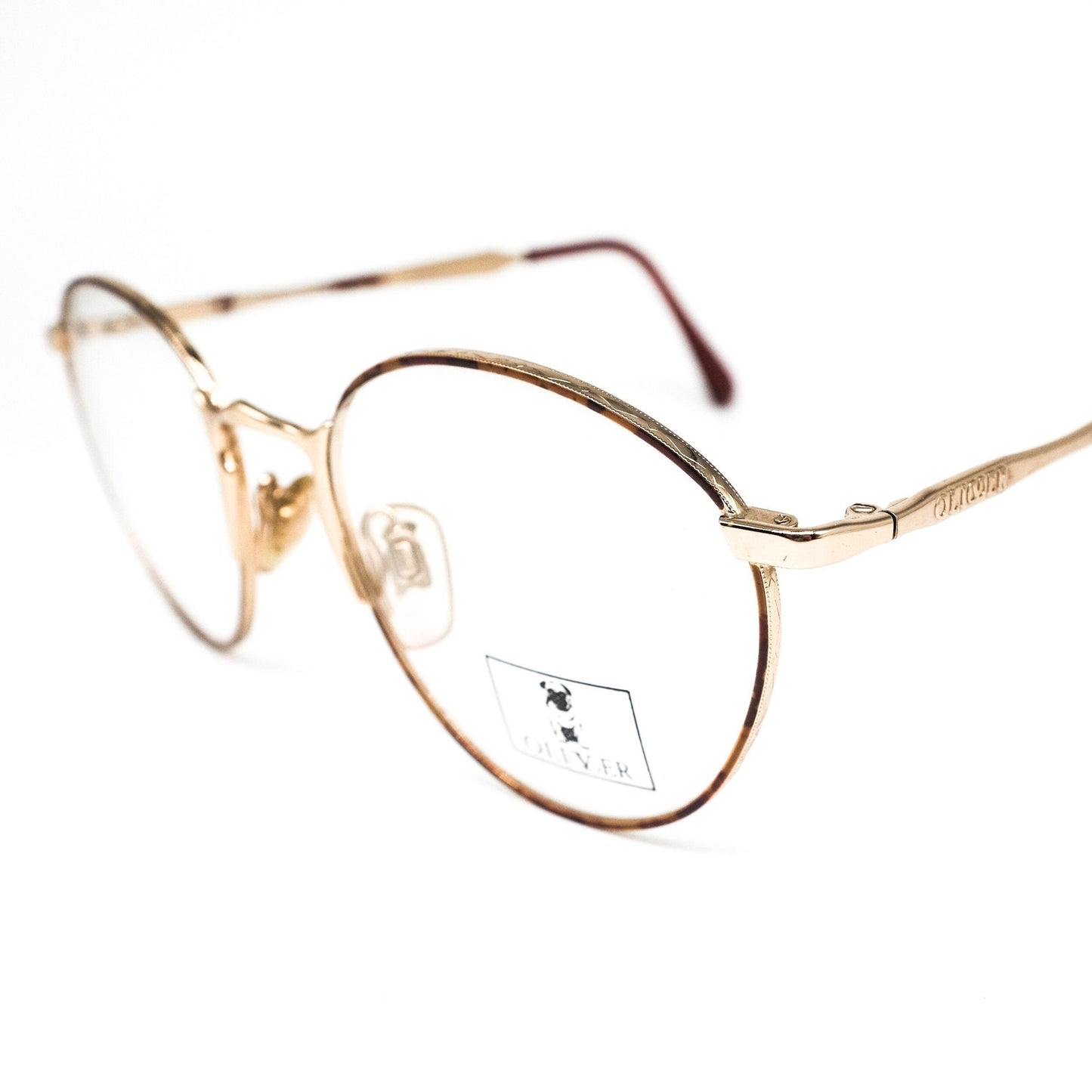 Oliver by Valentino 1310 Oval round gold metallic Eyeglasses Frame no’s 80s Italy