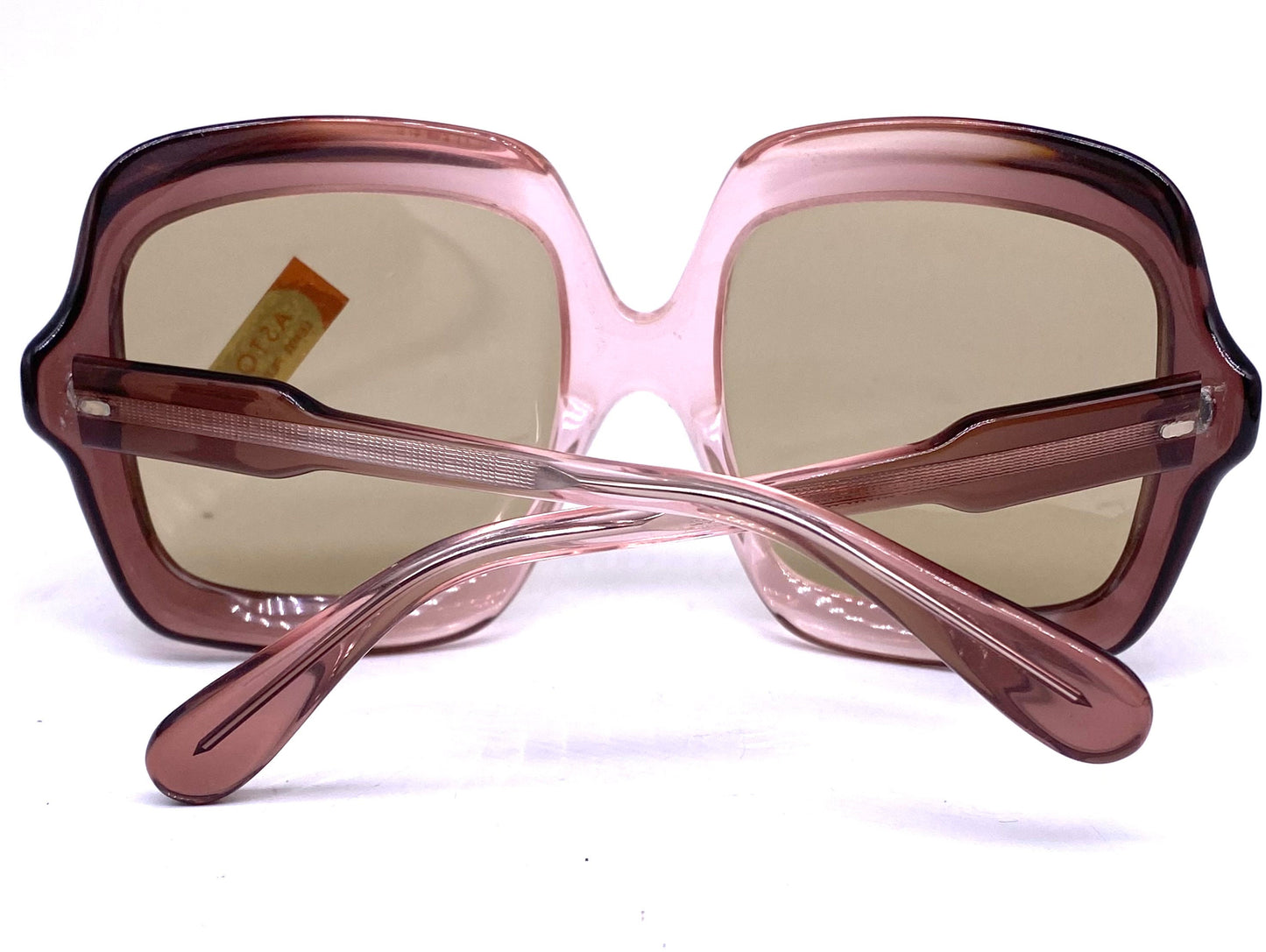 Astor square oversized sunglasses fading translucent cello 1960s NOS Italy