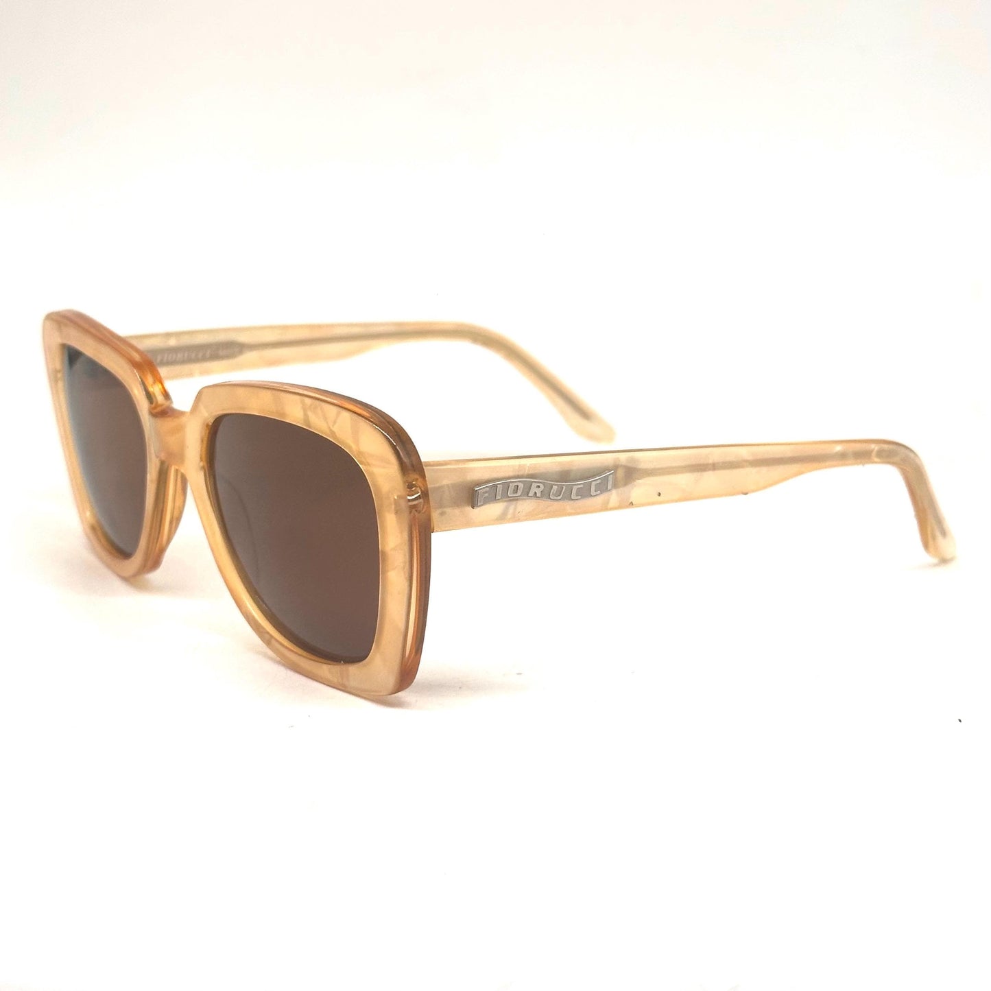 Fiorucci 407 mother of pearl clear yellow pink cyaan sunglasses Made in Italy 90s