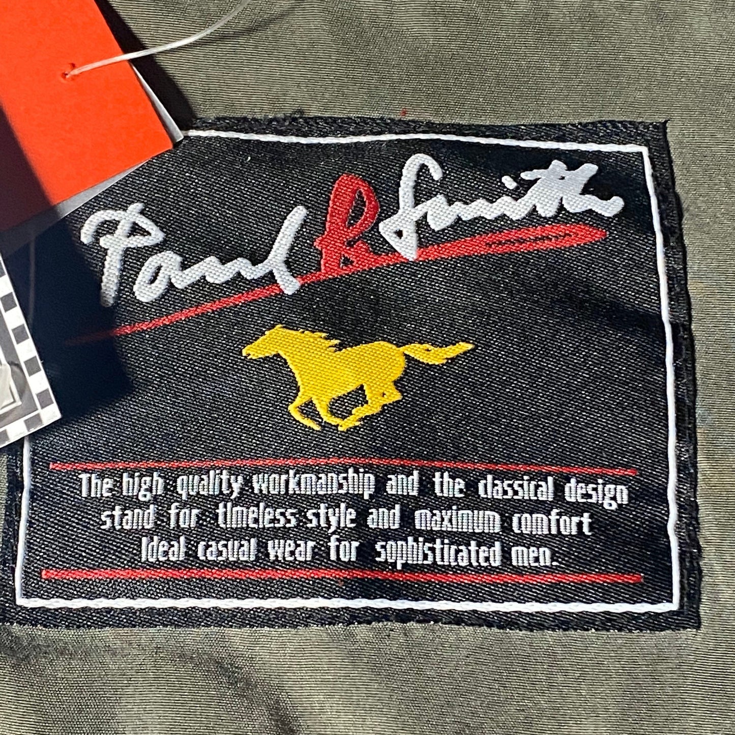 Paul R. smith pure silk military green bomber jacket sz 52 XL, mint condition.