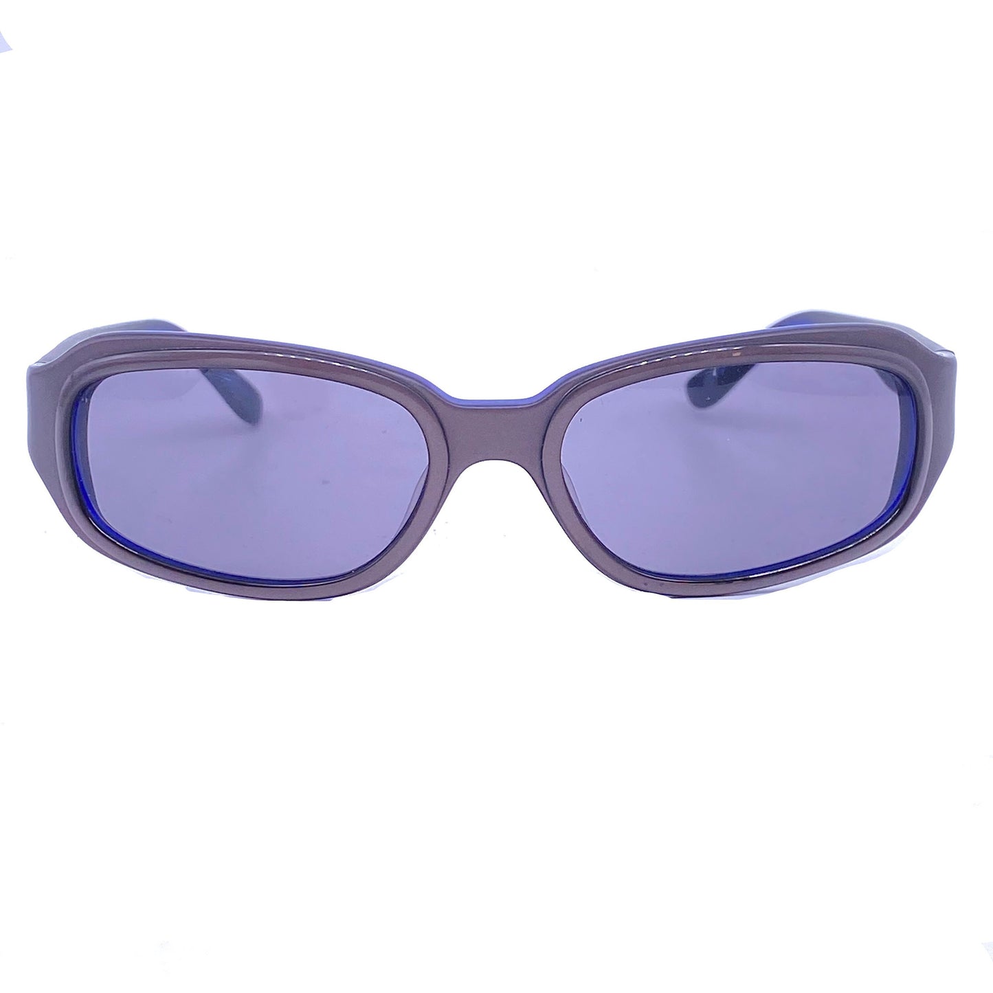 Mario Valentino MVS515 rectangular wrap shades in multilayered acetate, 3 colors NOS 90s