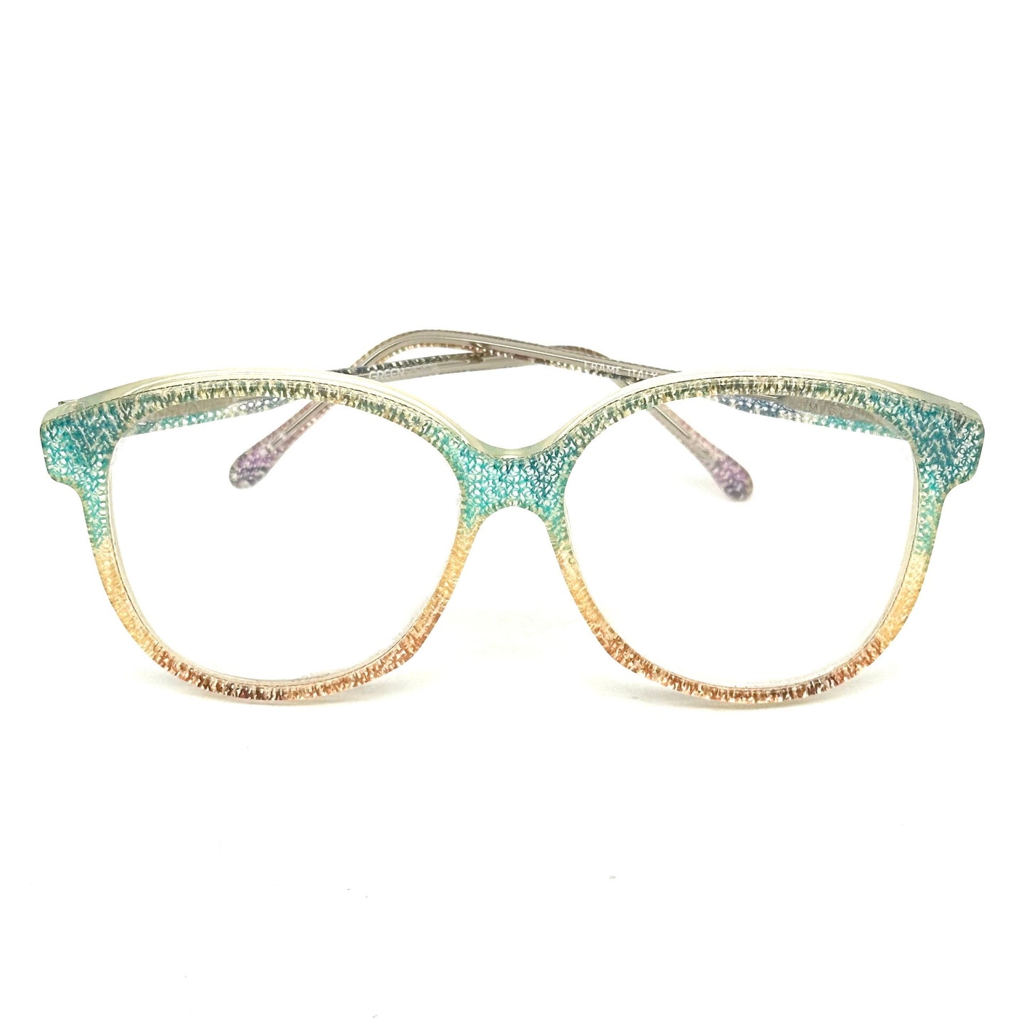 Missoni M10 colorful pantos eyeglasses frames w real knitted  fabric inlaid, rare iconic piece 80s NOS