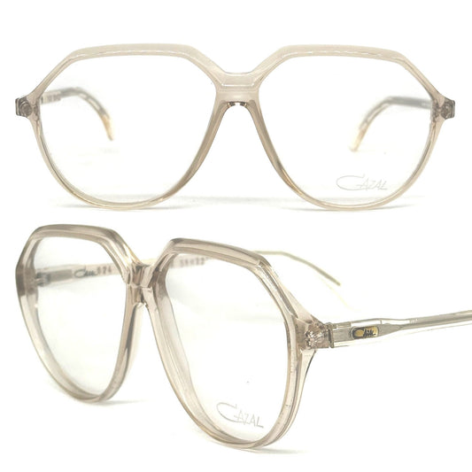 Cazal 624 iconic clear oversized eyeglasses, 1989s NOS W Germany