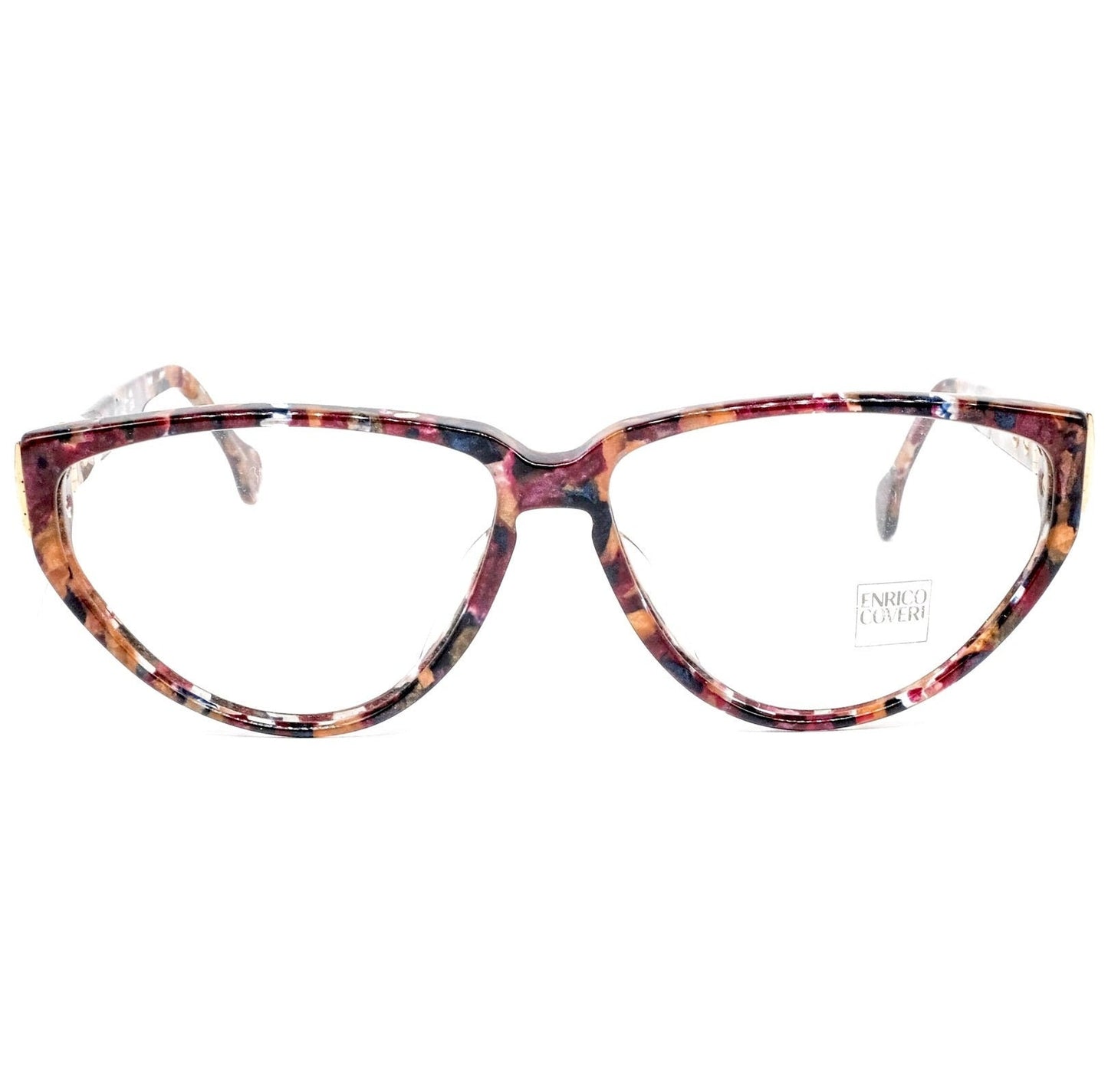 Enrico Coveri 102 310 multicolour cello cateye eyeglasses frames, 1990s NOS Italy