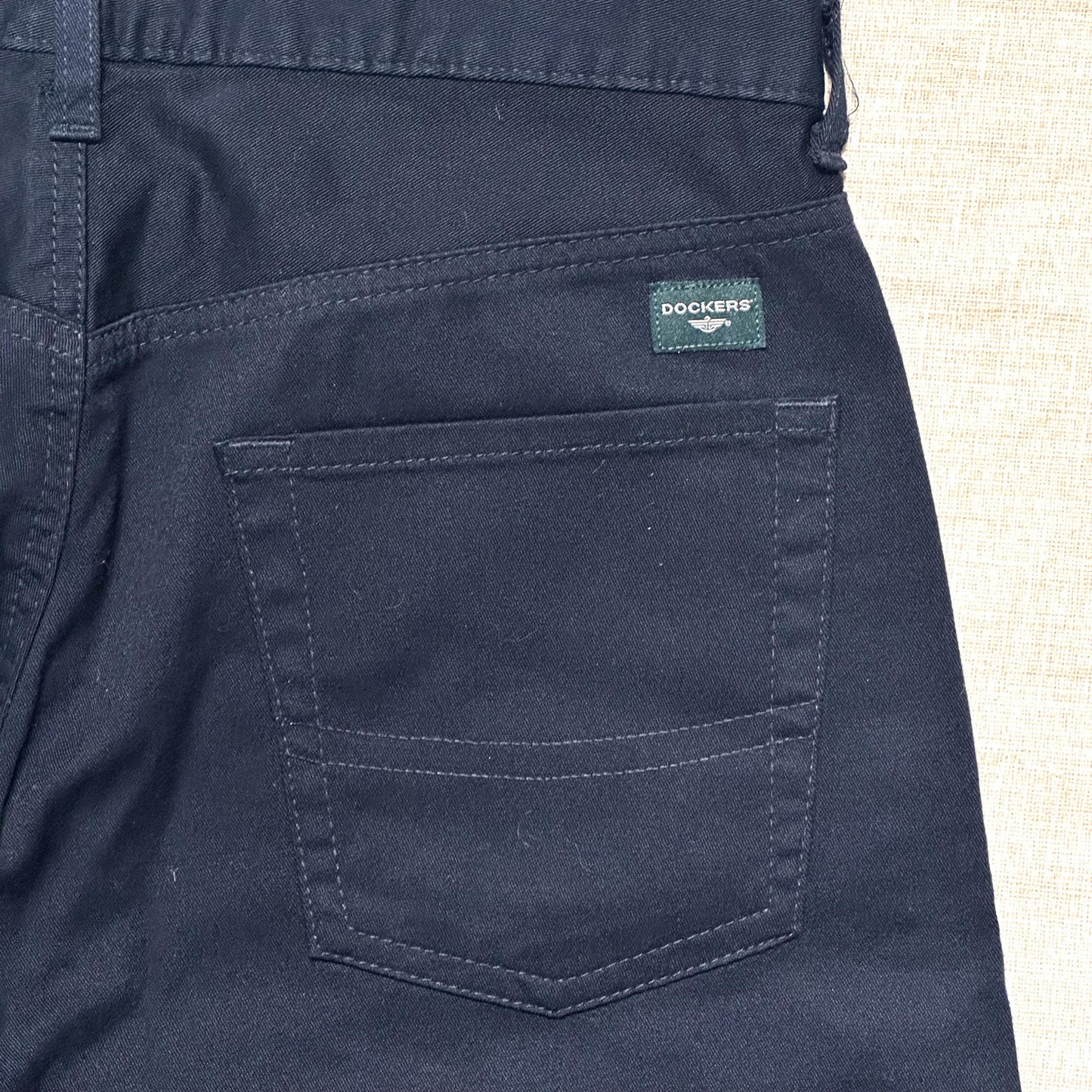 Dockers Khakis Chinos Vintage Trousers Navy/ Beige Cotton Lightweight Pants BNWT 90s