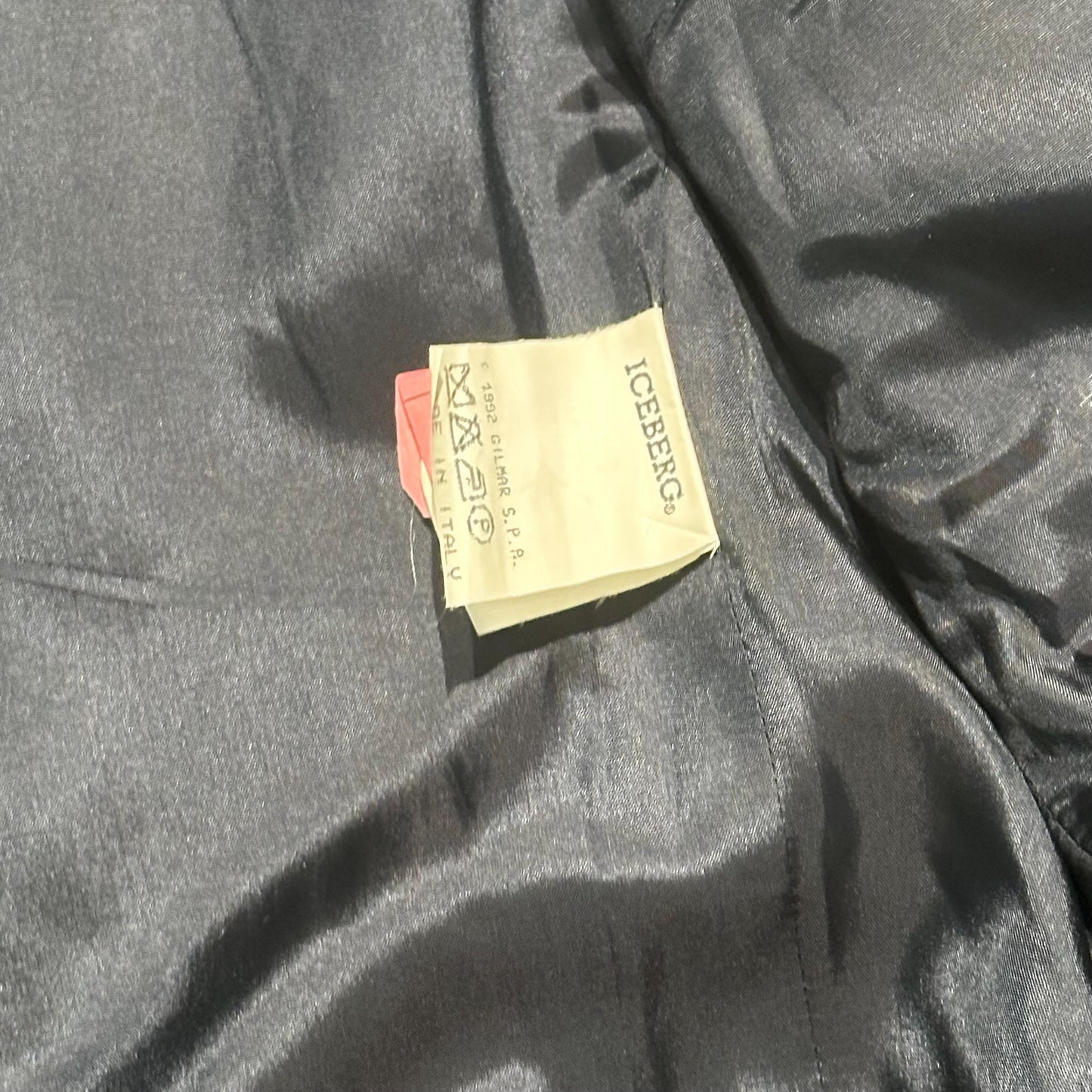Iceberg cashmere navy woolen dbl breast blazer Disney collaboration size 40 made in Italy 80s