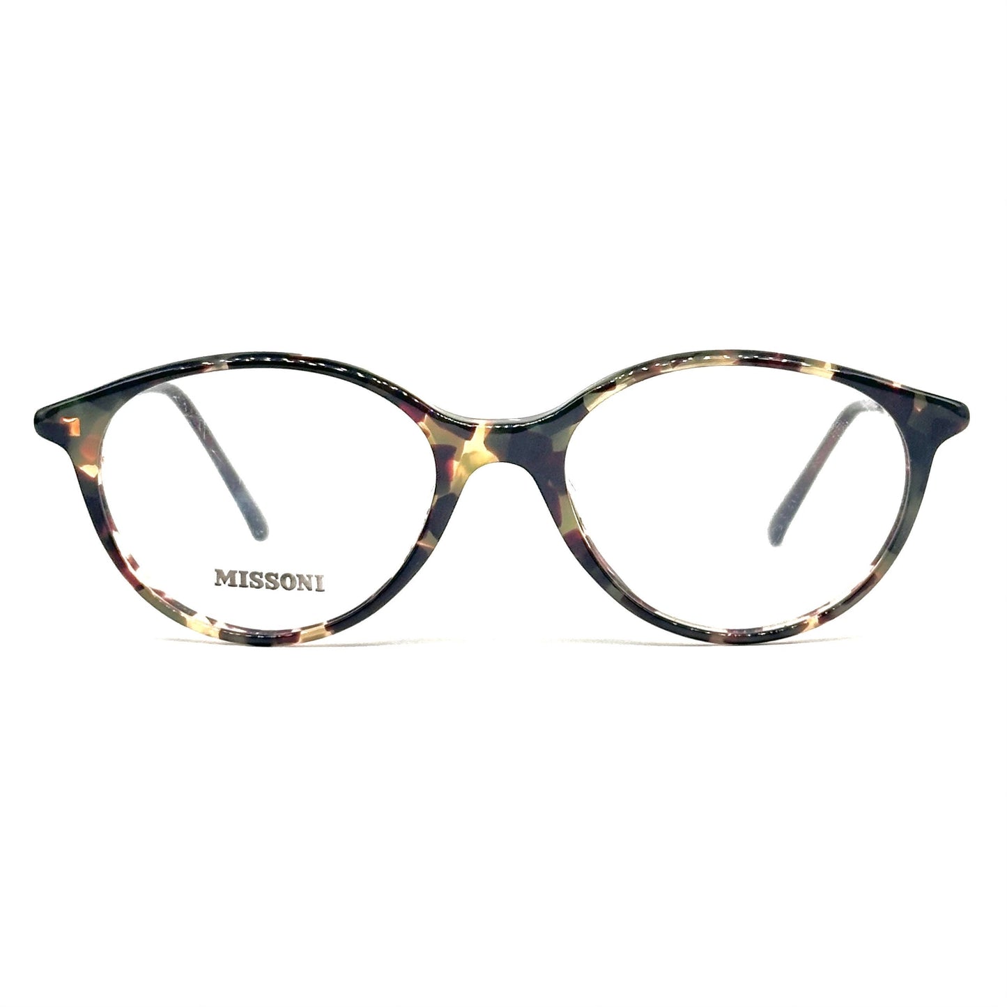 Missoni M882 dark tortoise glasses, classic pantos style w golden temples Nos 80s Italy