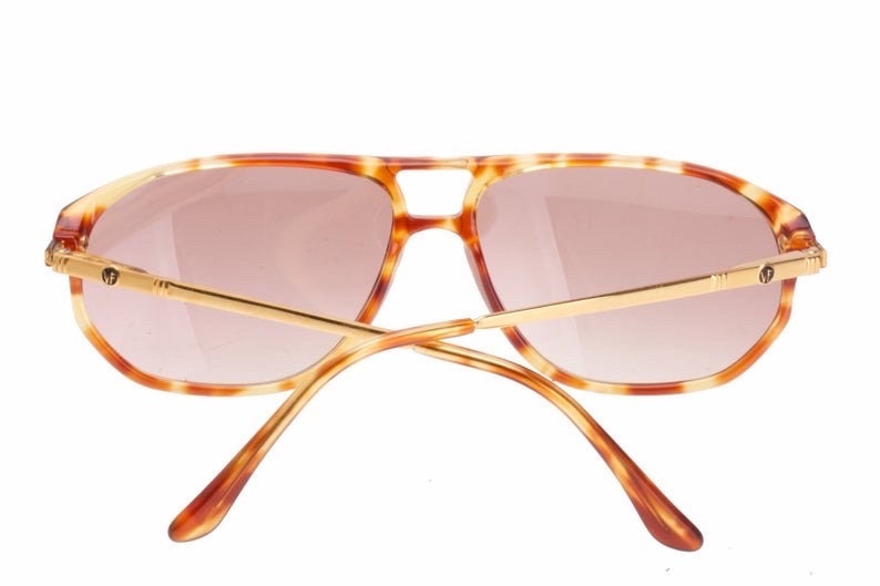 Von Furstenberg Demi blonde cello aviator sunglasses w Golden metal temples, NOS