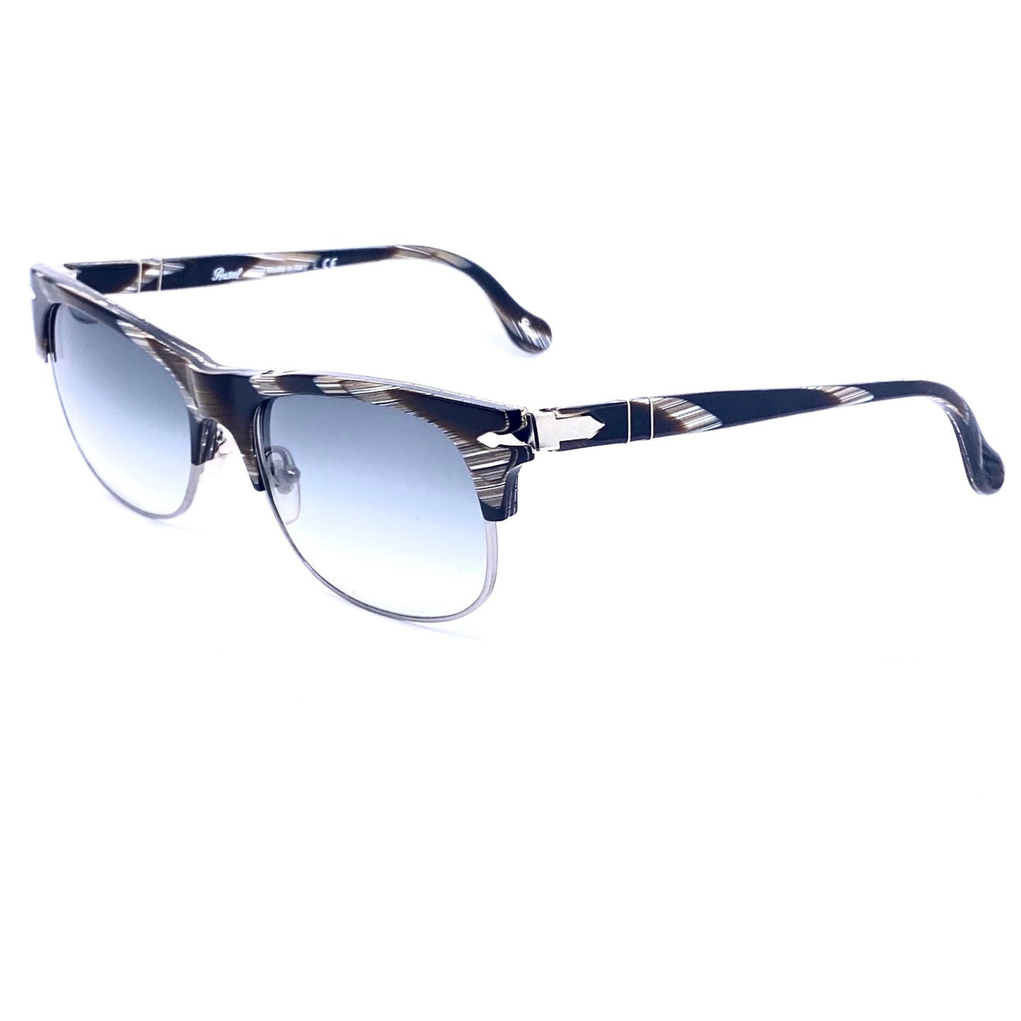 Persol coolest retro buffalo horn square clubmaster sunglasses, handmade in Italy