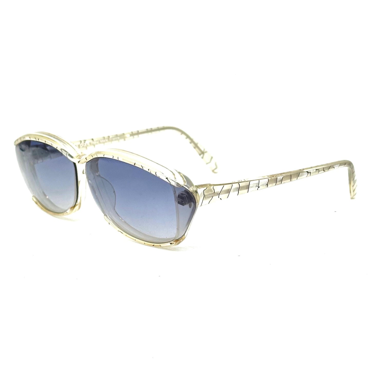 Alain Mikli 42 oval square white pearl or black/red acetate sunglasses, 90s NOS made in France