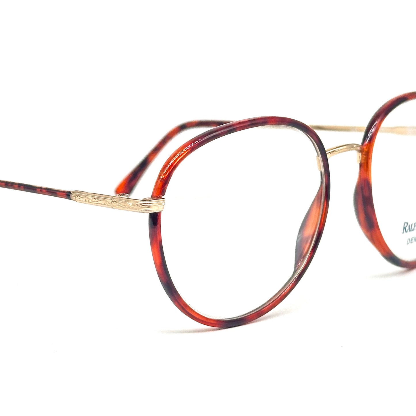 Ralph Lauren 524 classy pantos glasses frames in tortoise and gold, 80s NOS made in Italy