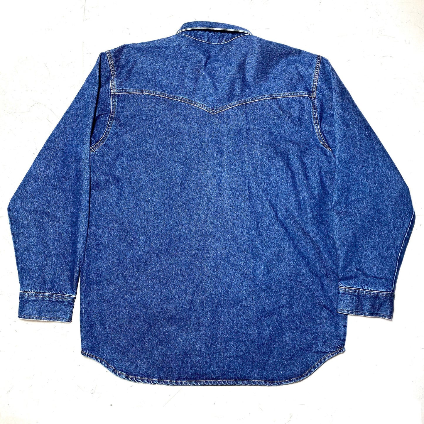One of a kind western / fetish Customised denim shirt, sz L mint condition 80s Germany