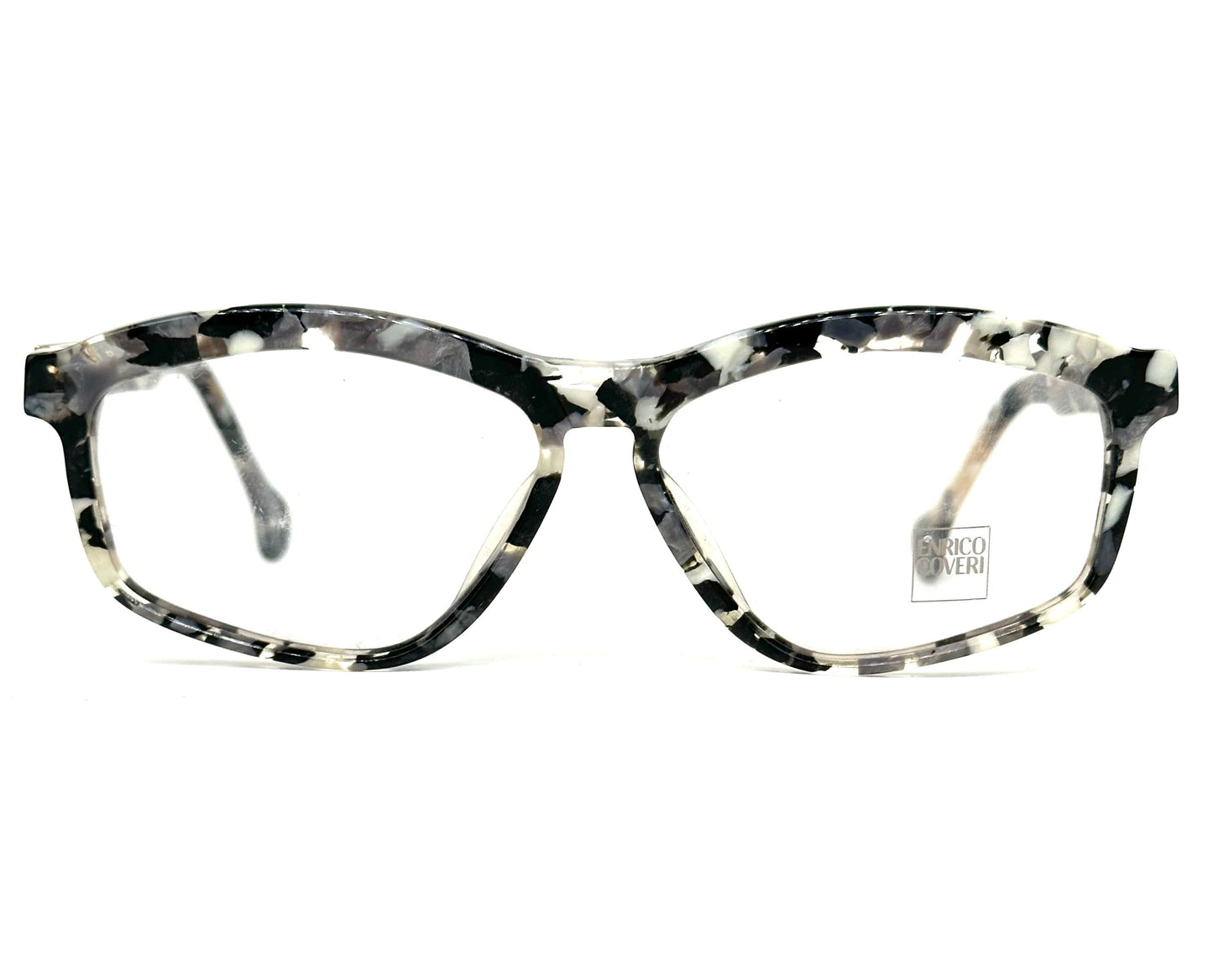 Enrico Coveri 100 Grey marbled cateye eyeglasses/sunglasses frames, 1990s NOS Italy