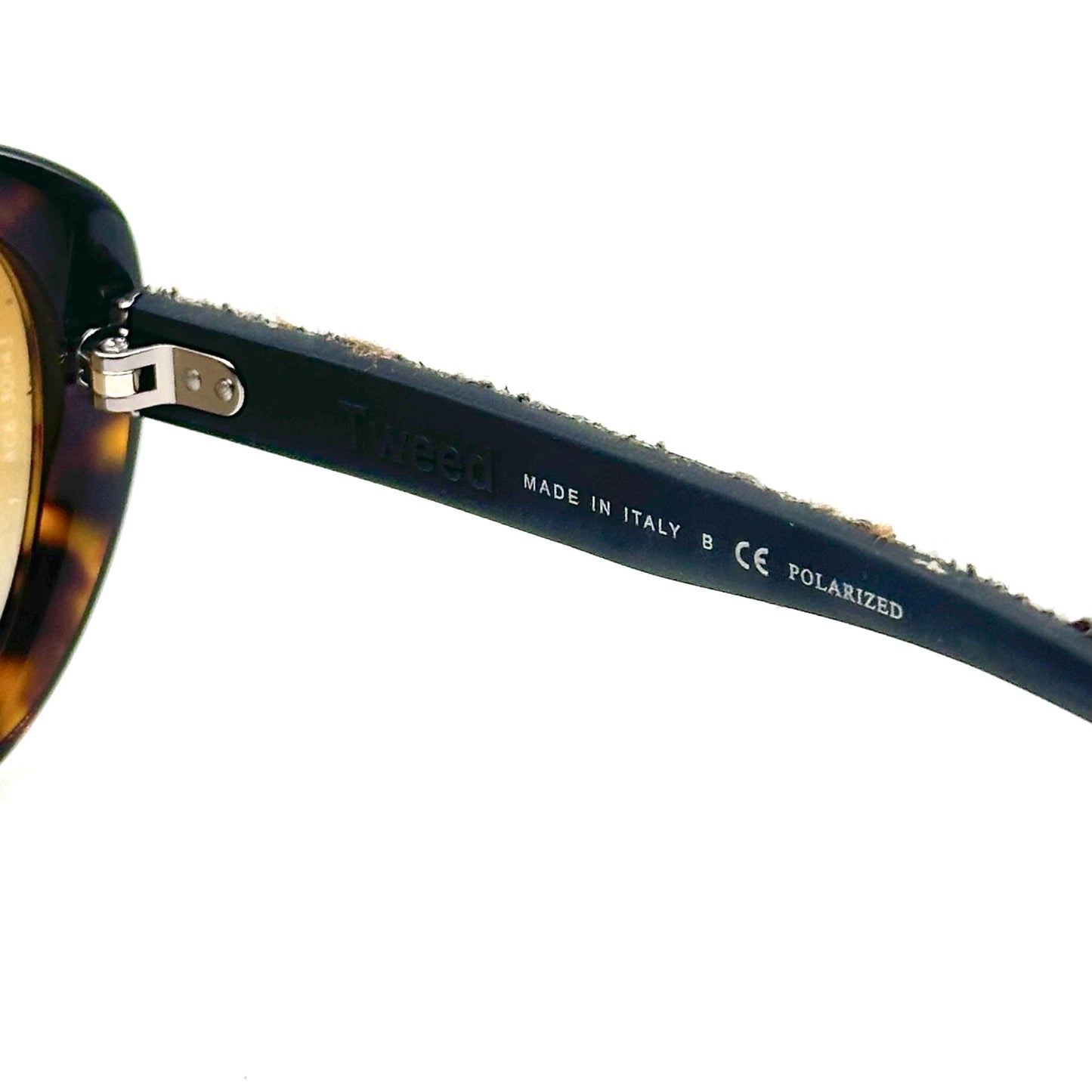 Chanel Tweed Collection 5241 Havana Brown Butterfly Cateye Frame Sunglasses 90s NOS