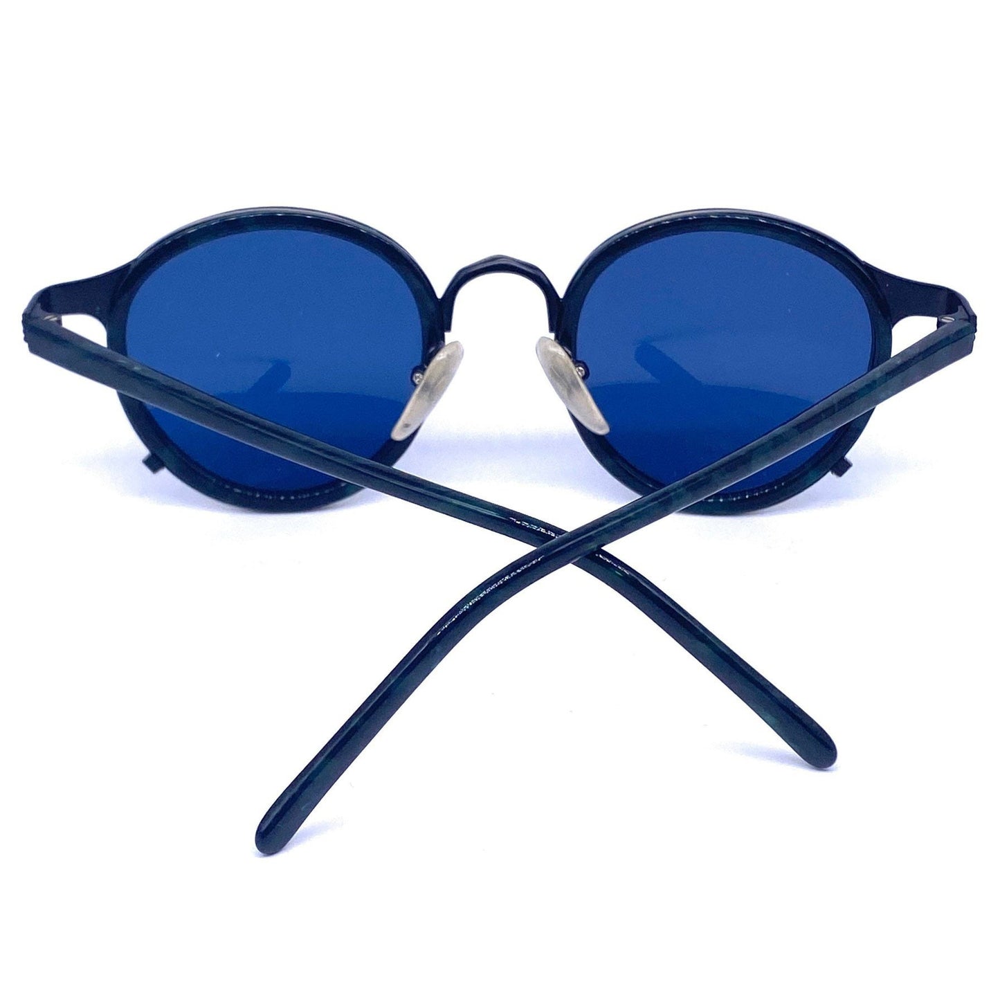 Jean Paul Gaultier 56-9273 dbl rimmed brass/green cello sunglasses, NOS 1980s Japan
