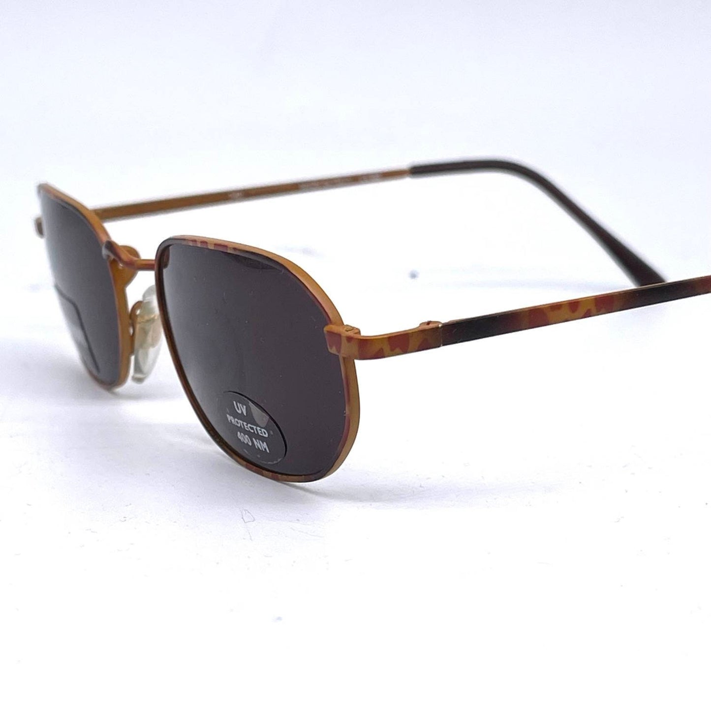 Missoni cool orange texture rectangular sunglasses hand made in Italy in the 80s, NOS