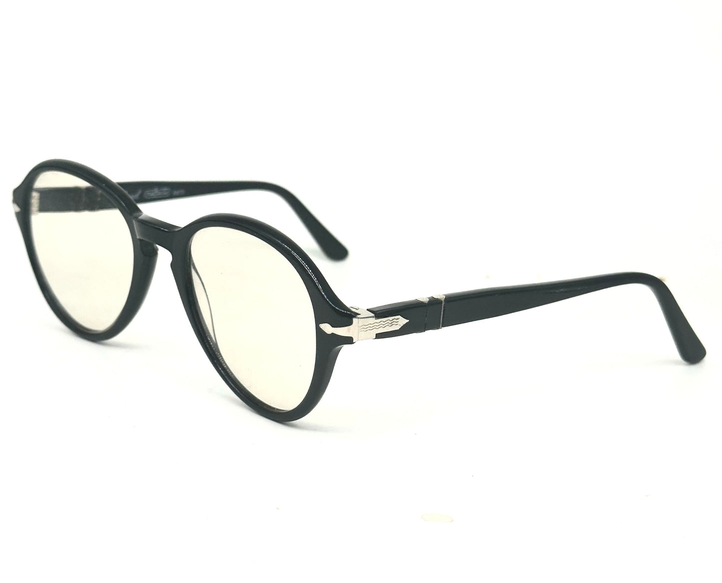 Persol Ratti black round keyhole frames hand made in Italy 1960s
