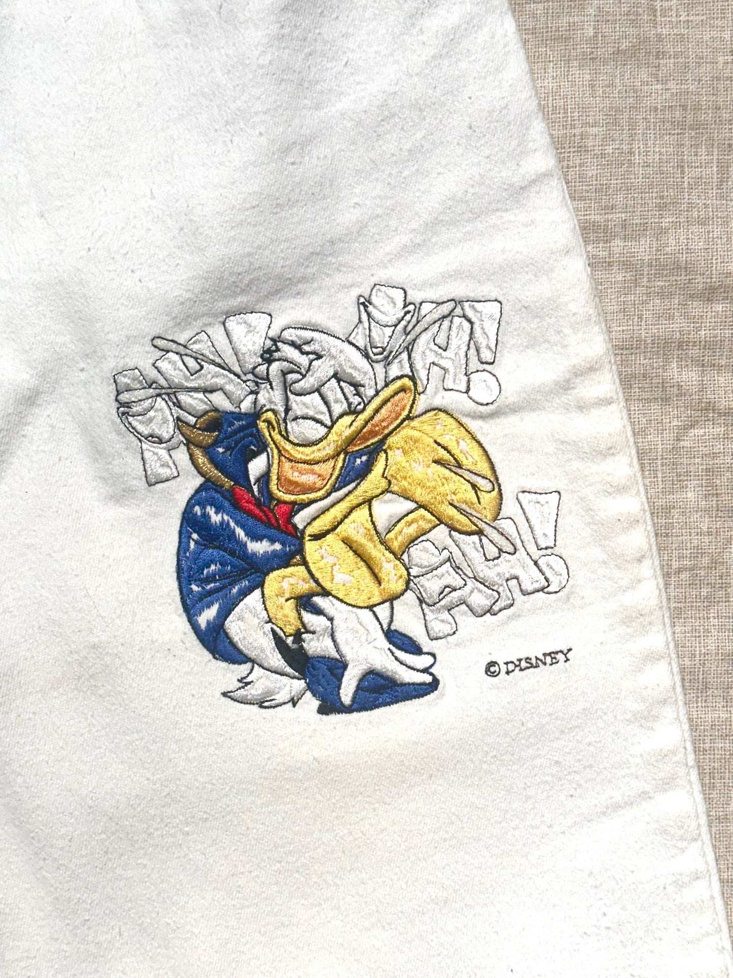 Disney Donald Duck White Denim Pant Size 44