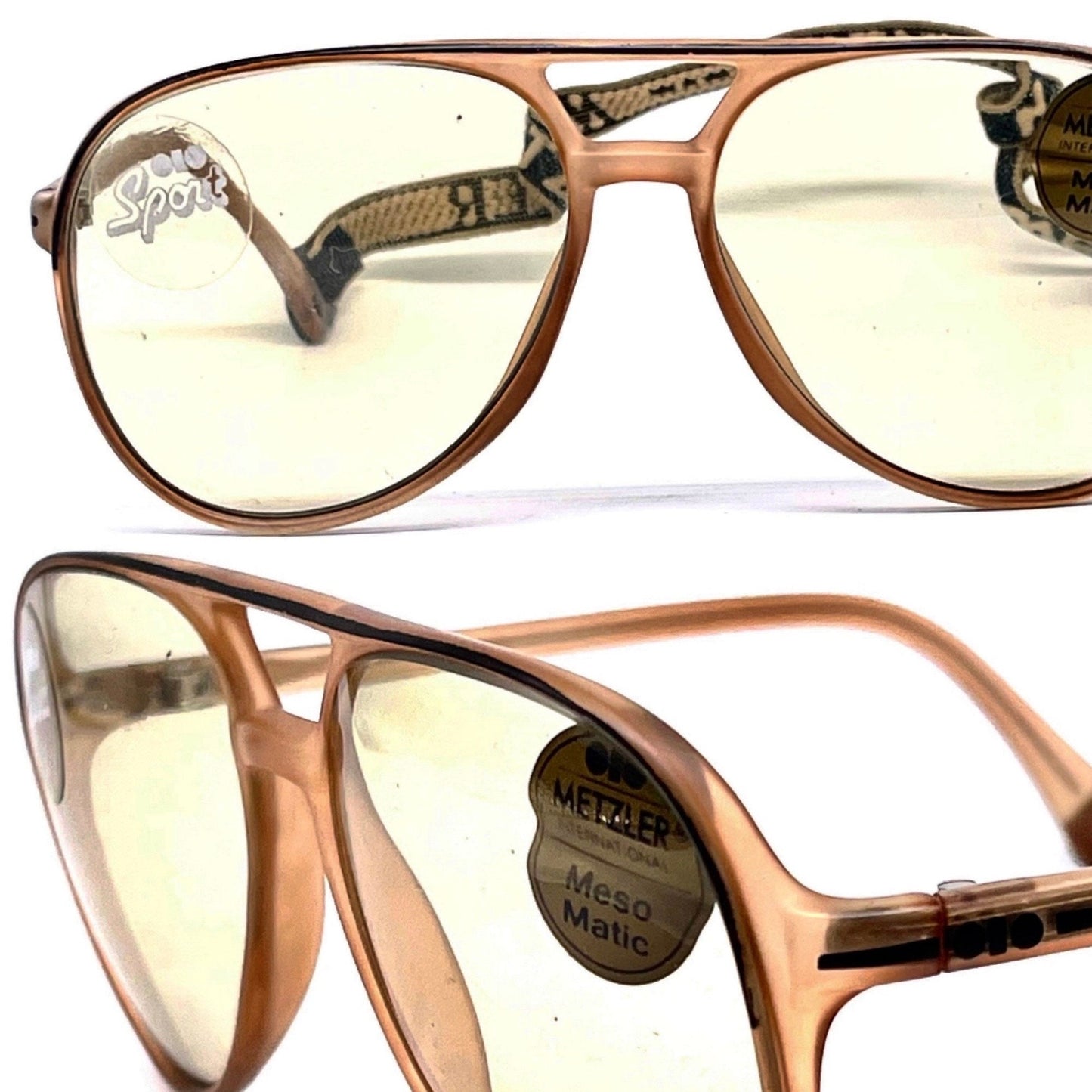Metzler Sport aviator sunglasses w/photochromic lenses NOS 80s