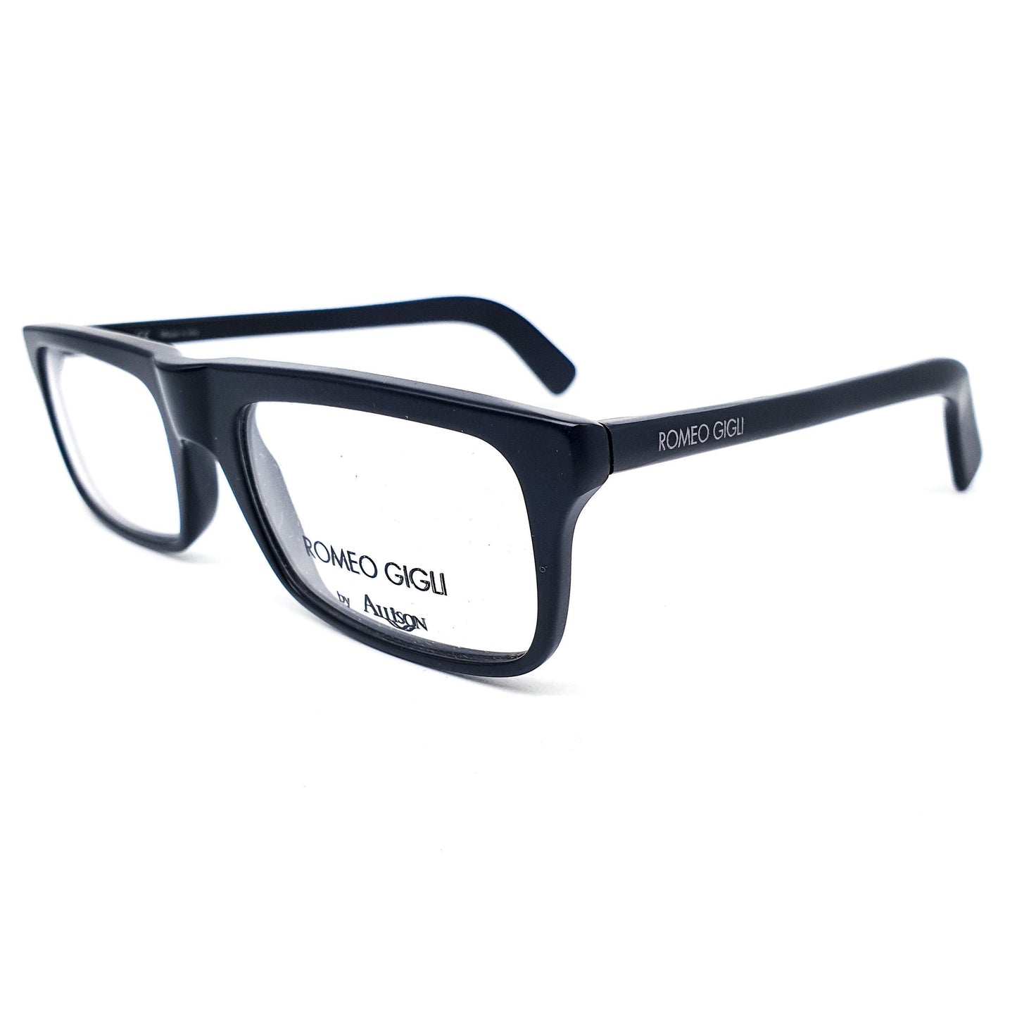 Romeo Gigli RG84 minimal square acetate eyeglasses frame, polished or matte finish, NOS 80s Italy