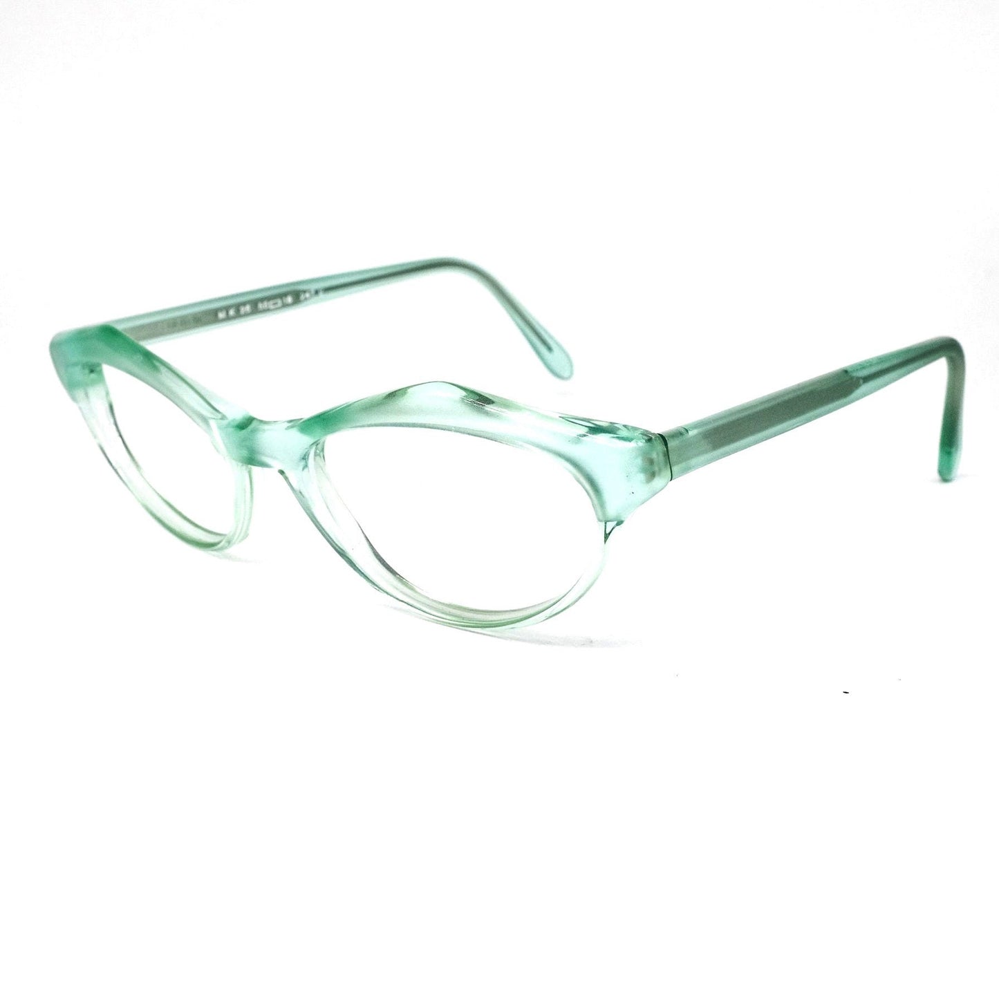 Michel Klein for Lempereur light cyan translucent Matt eyeglasses frames, NOS 1980s Made in France
