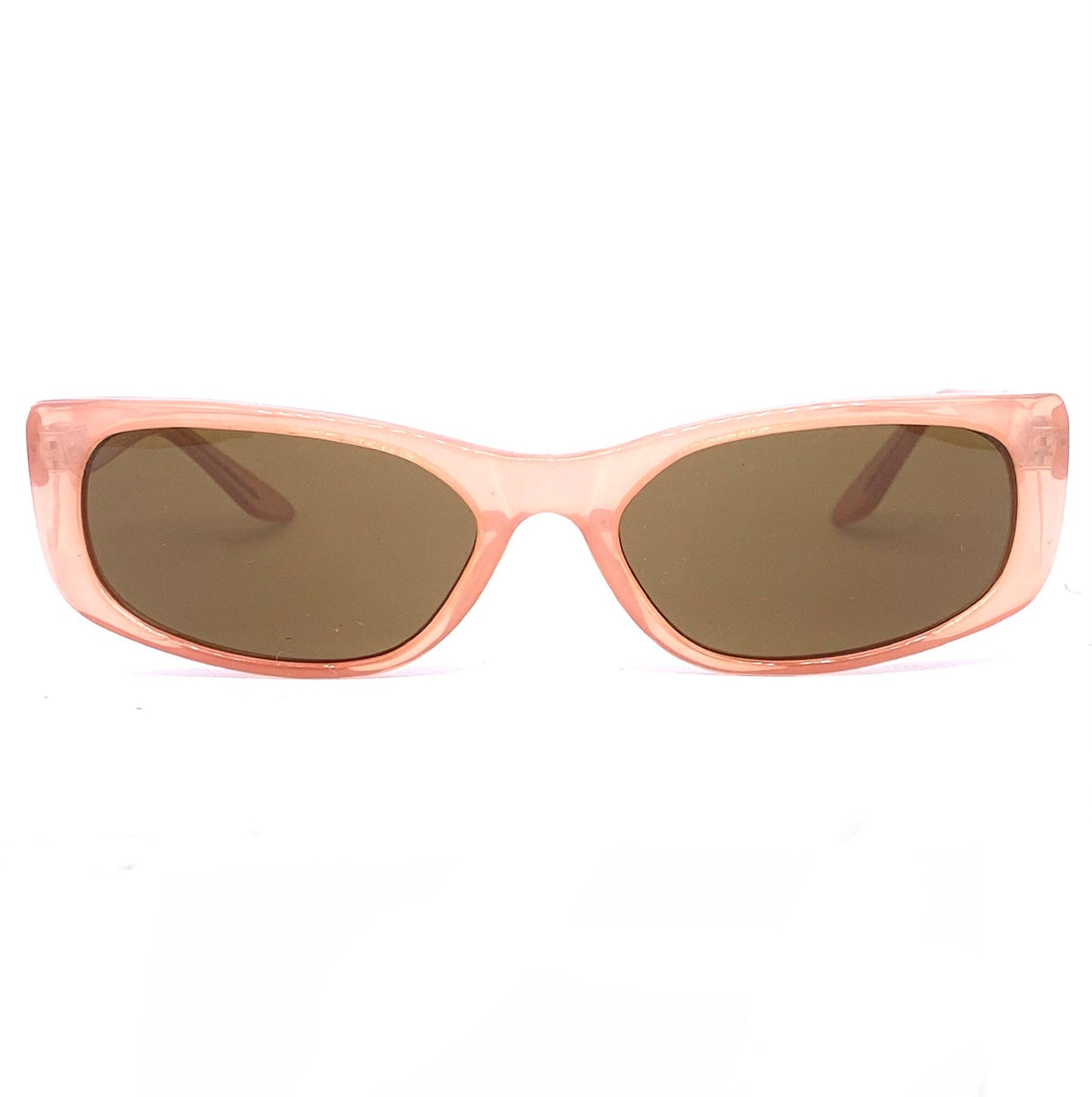 Lancôme rectangular slightly cateye shaped sunglasses made in France in the 90s.