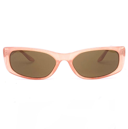 Lancôme rectangular slightly cateye shaped sunglasses made in France in the 90s.