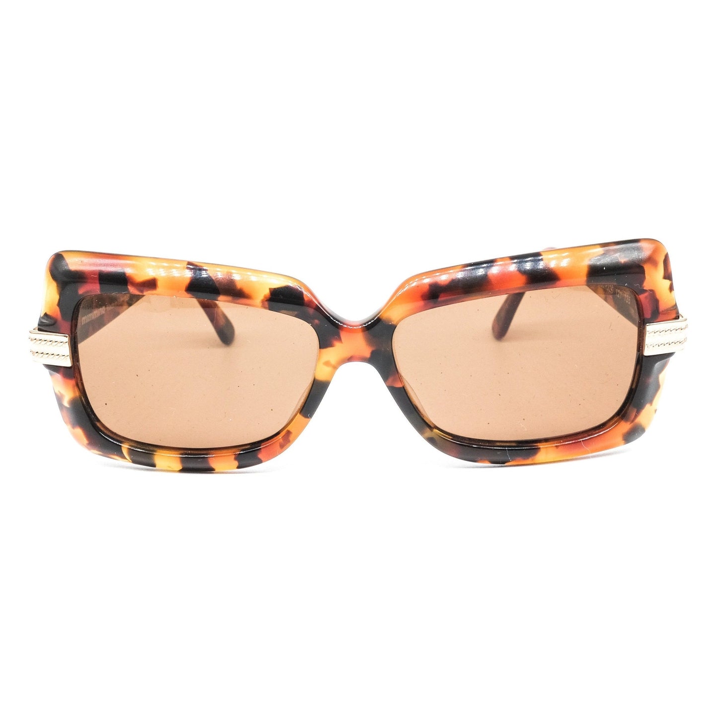 Mimmina vintage square butterly sunglasses in brown tortoise acetate made in Italy nos 80s