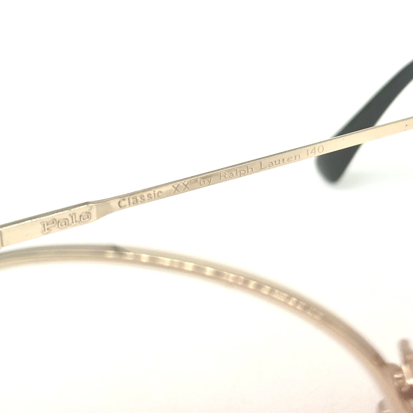 Ralph Lauren Polo Classic XX old school pantos eyeglasses frames w half rimmed mount, NOS 80s Italy