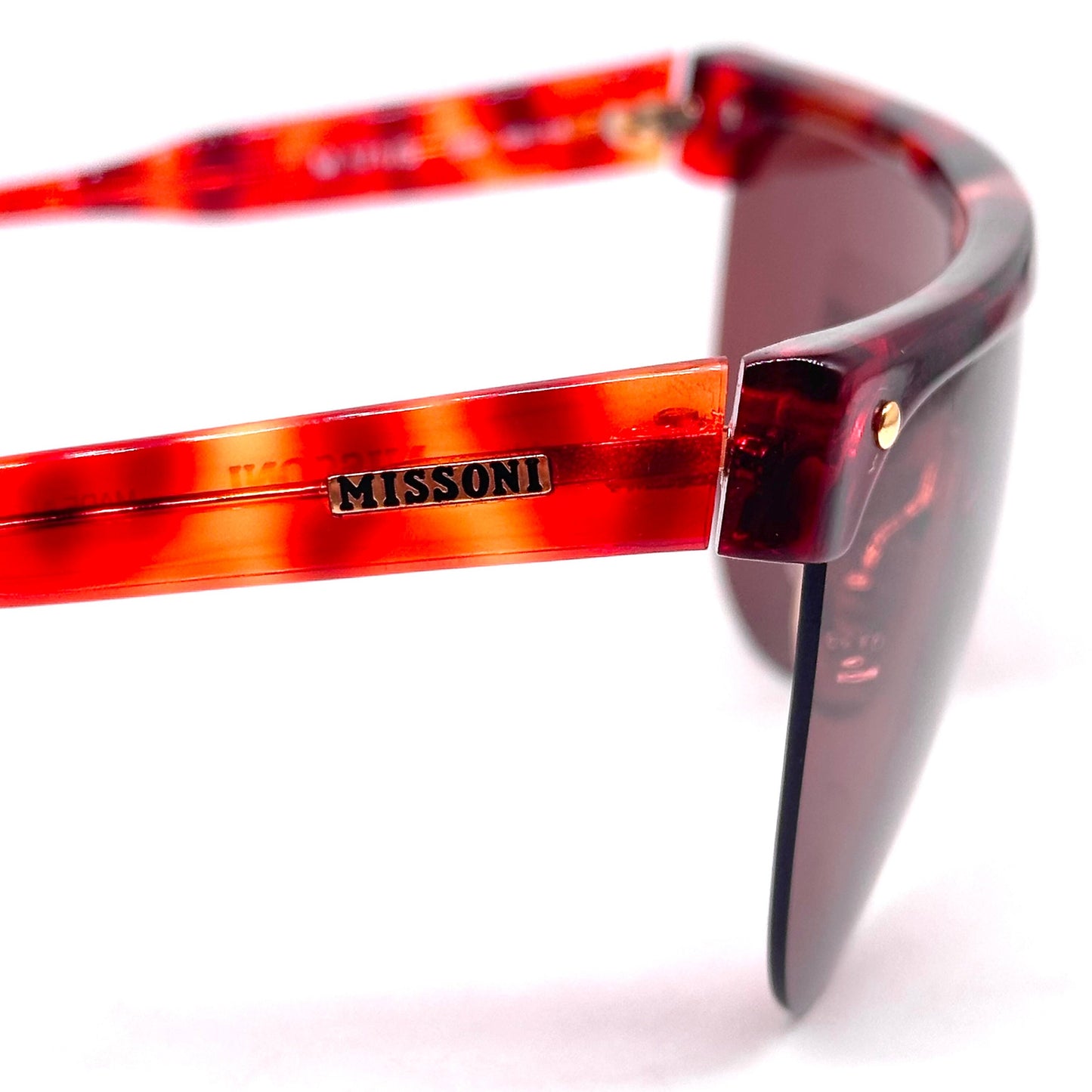 Missoni M171/S tortoise mask/ shield sunglasses w flat top browline, NOS 90s mint