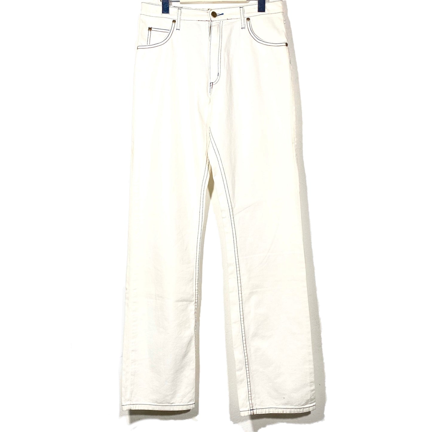 Lee Boston rare ltd US flag icon tricolor stitching white jeans, new old stock 90s with tags