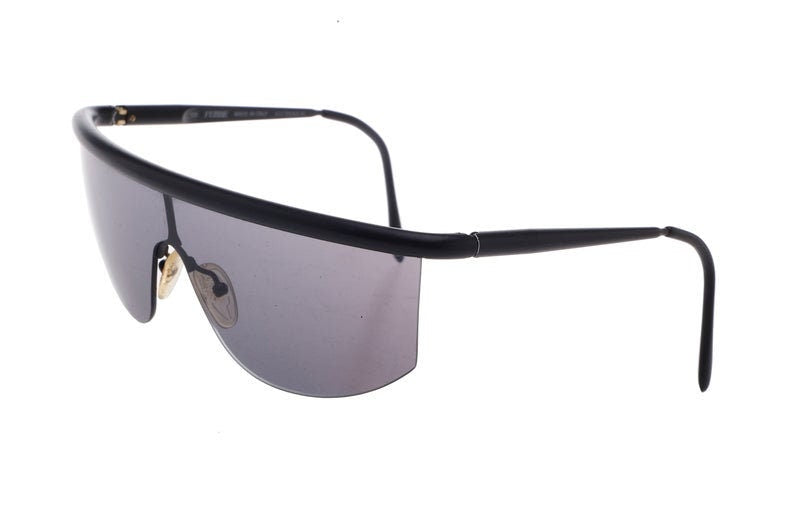 Gianfranco Ferrè GFF120 matte black 90s mask sunglasses, NOS