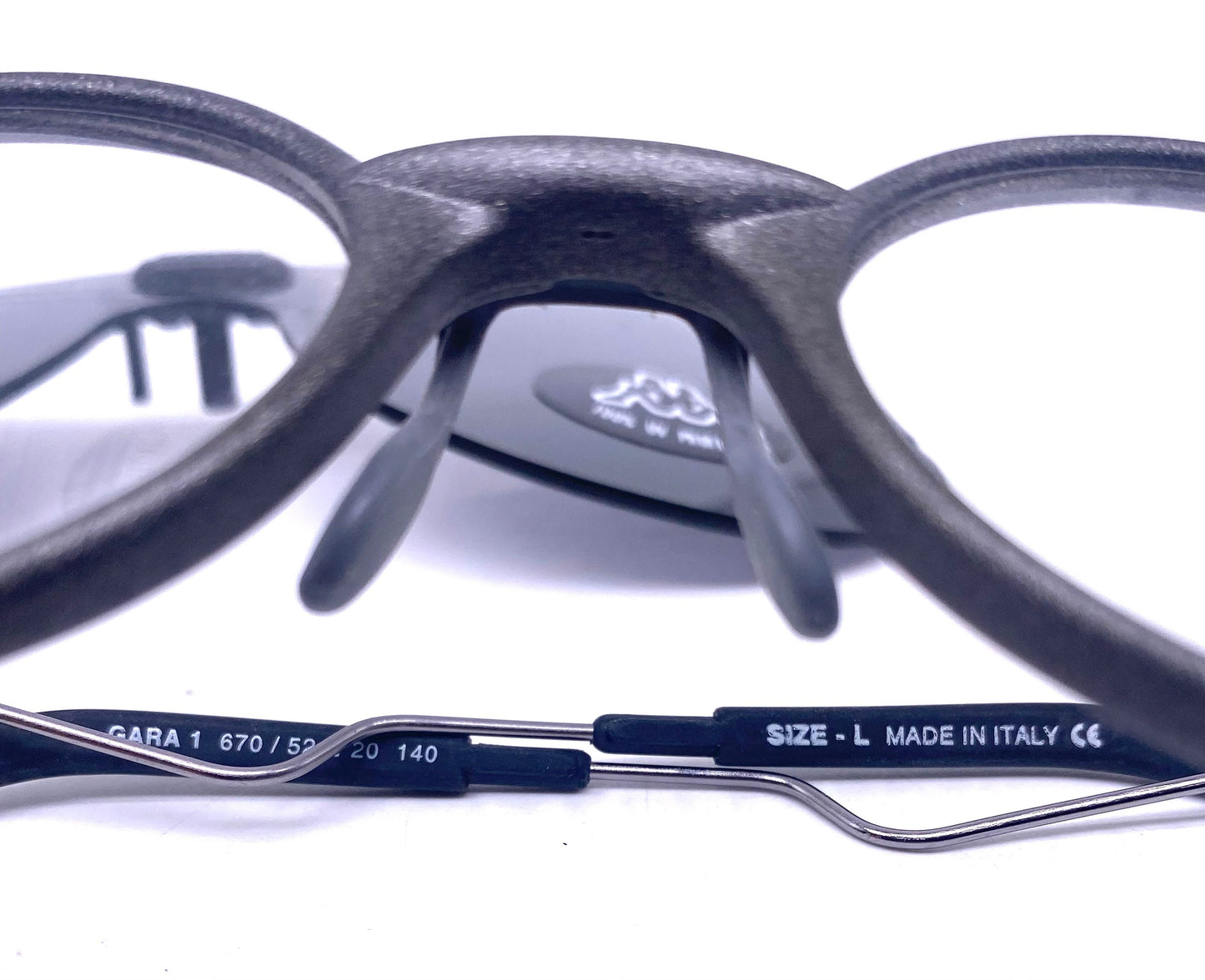 Kappa Gara1 clip-on sport wrap oval sunglasses- eyeglasses frames made in Italy, early 2000 NOS