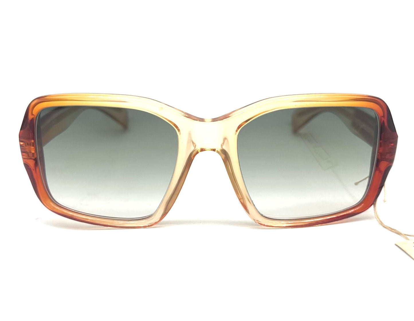 Nina Ricci Square oversized sunglasses orange translucent cello hand made in France  80s NOS