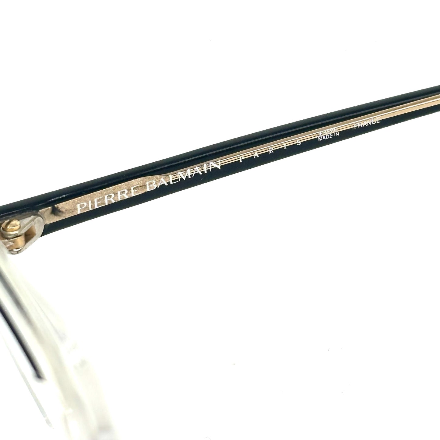 Pierre Balmain 2139 white and black clear frames eyeglasses, NOS 80s Made in France