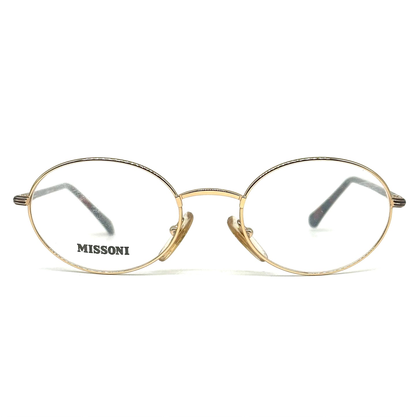 Missoni M388 gold and brown tortoise with stripe details on sides