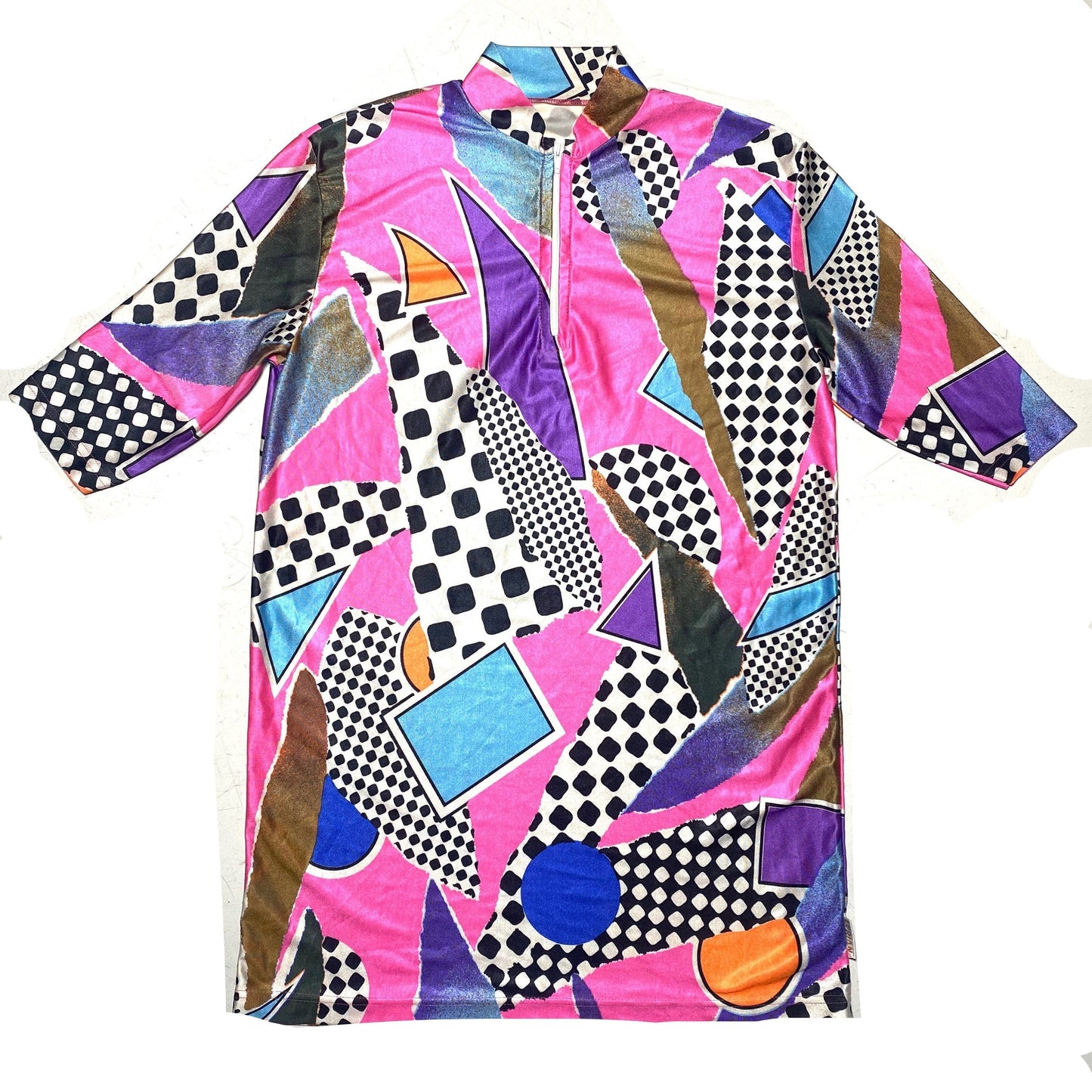 Lyrian 90s neon colors short sleeved cycling jersey / t-shirt, sz L new with tags