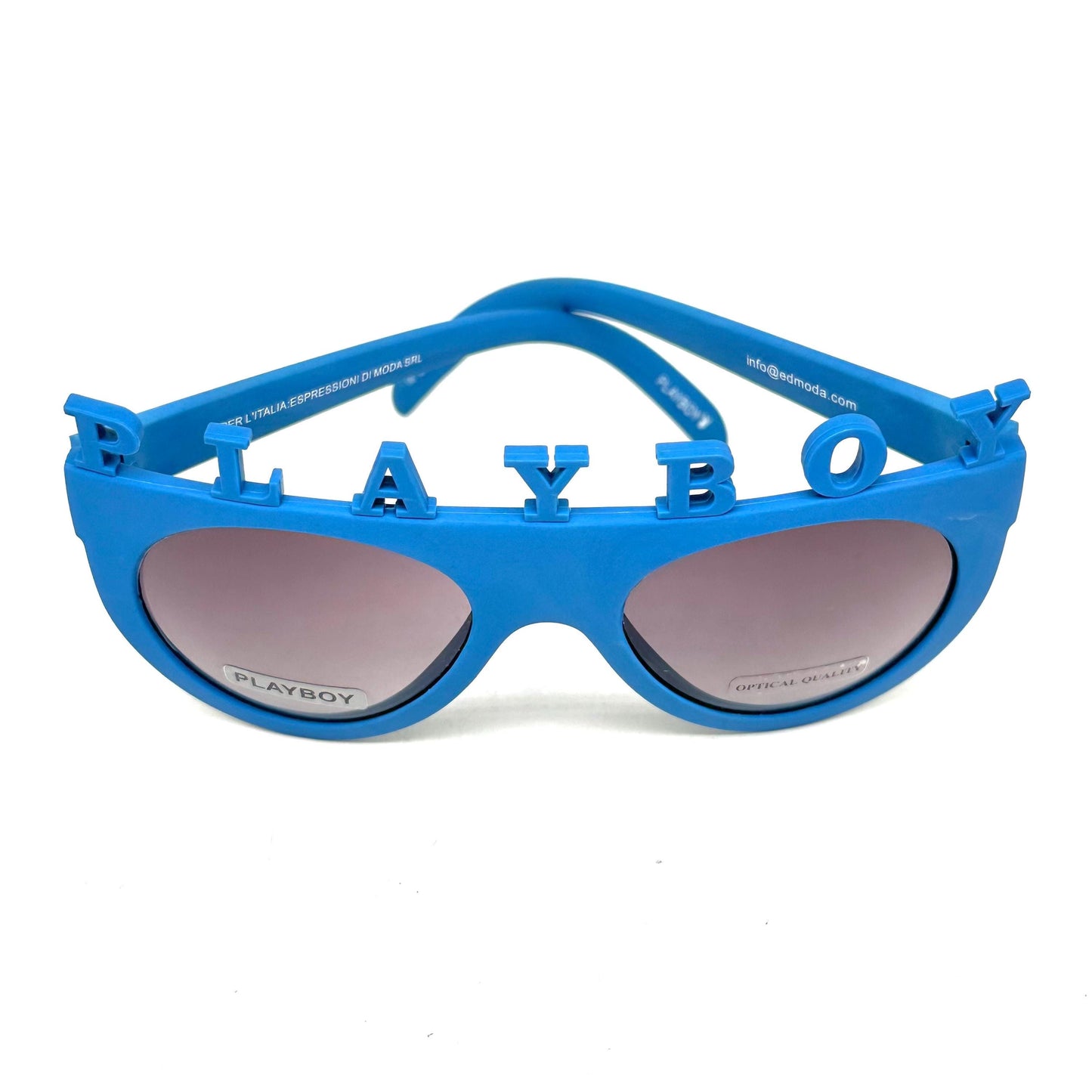 Playboy Rare Vintage Sunglasses Hard Rubber Frame with 3D Extruded Logo 90s NOS